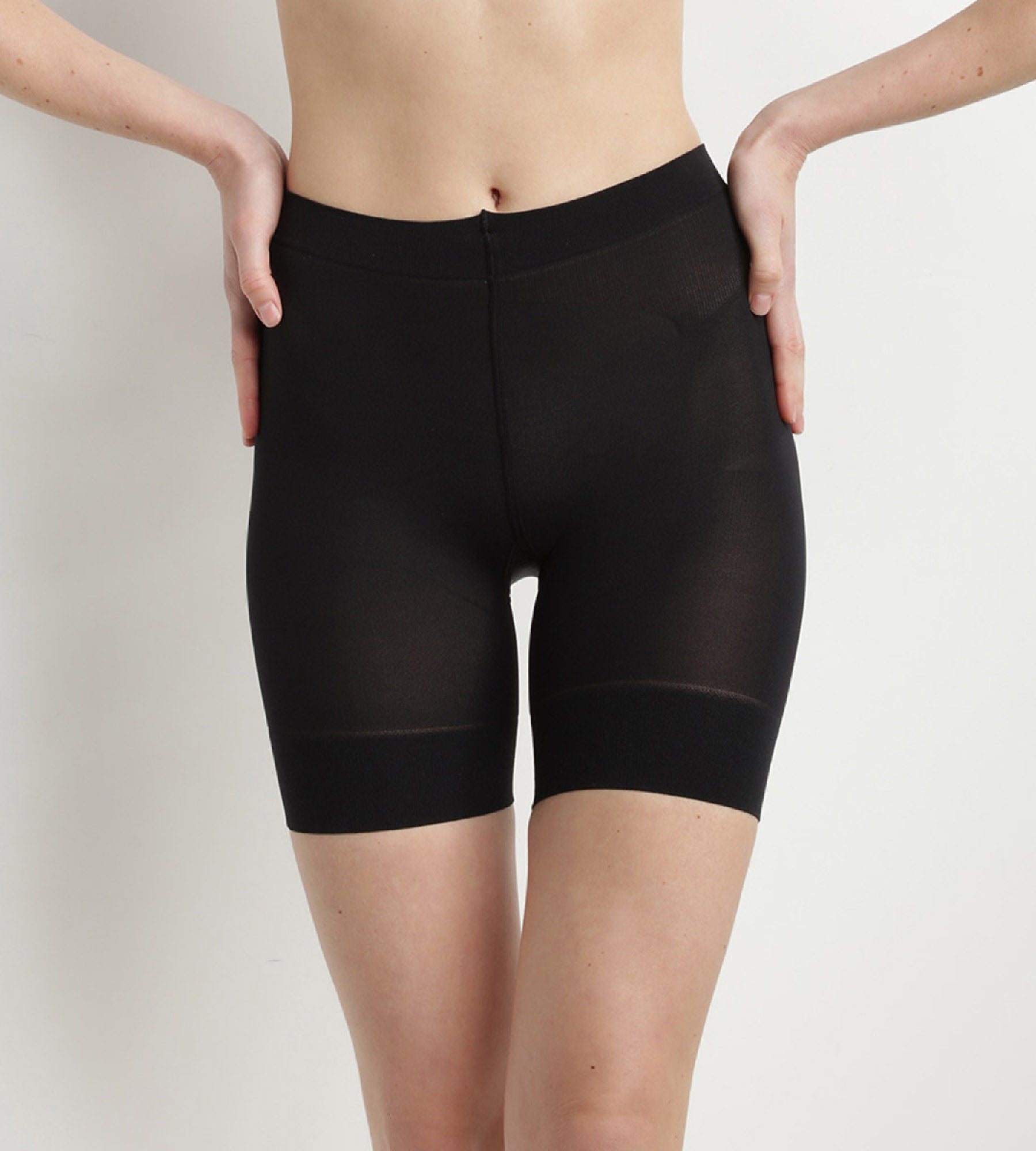 DIM Schwarze lange Shorts mit hohem Bund - Diam's Action Minceur