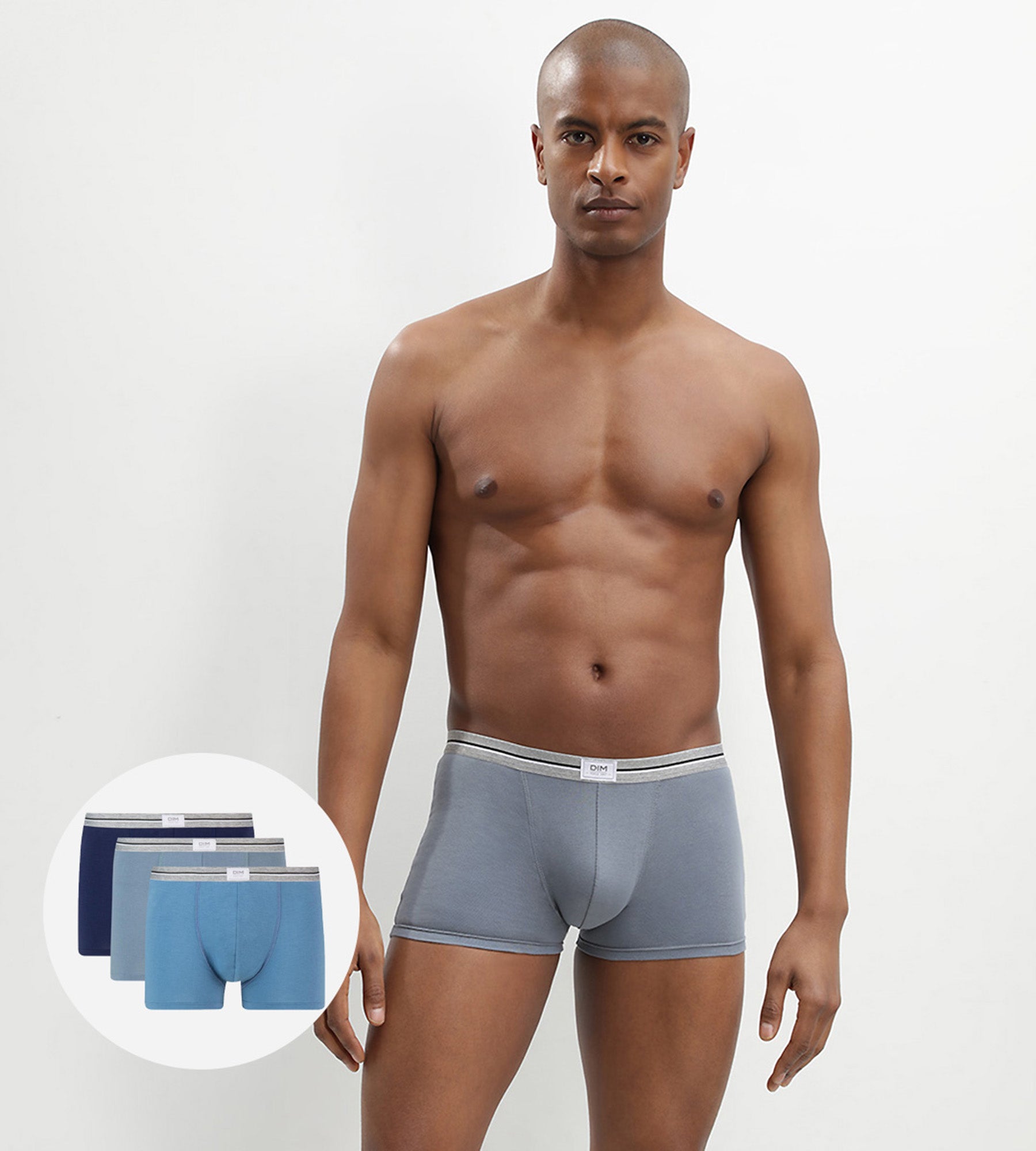 DIM 3er-Pack Boxershorts aus robuster Stretch-Baumwolle schwarz/grau - Ultra Resist