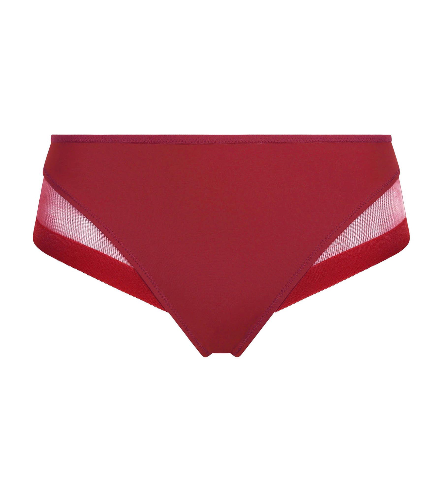 DIM Mohnroter Mikrofaser–Slip mit Tülleinsätzen – Generous