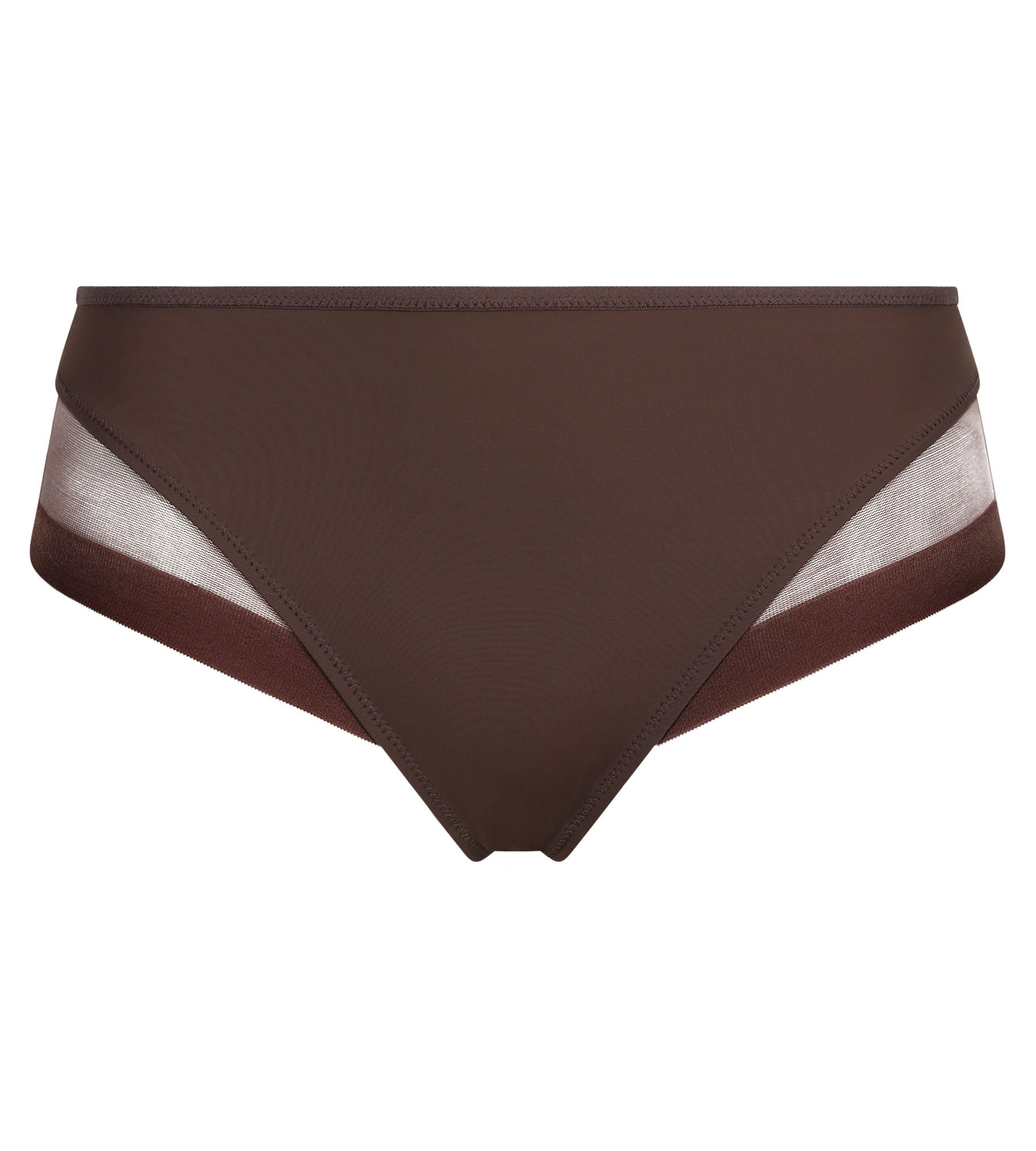 DIM Kakaobrauner Mikrofaser-Slip mit Tülleinsätzen – Generous