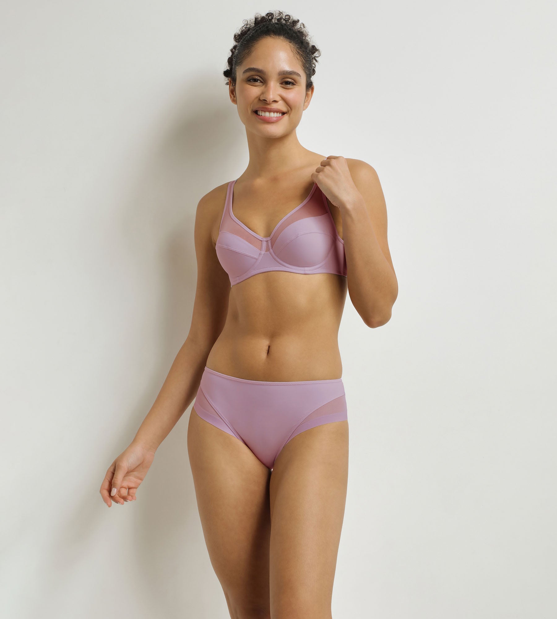 DIM Slip, Damen, halbtransparent Violett Passiert Dim Generous