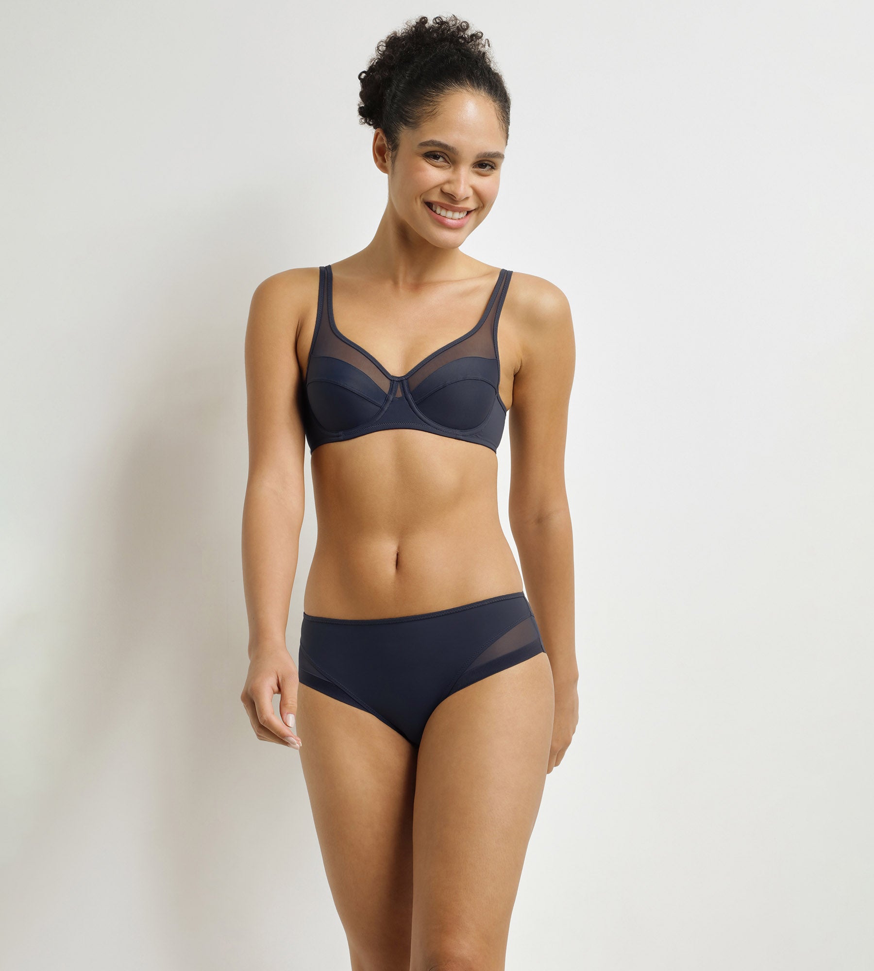 DIM Slip, Damen, halbtransparent Blau Formell Dim Generous