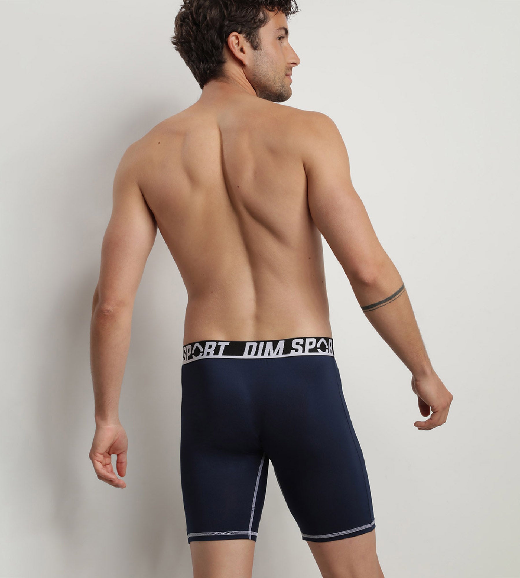DIM 2er-Pack lange Boxershorts aus Mikrofaser schwarz/blau - DIM Sport