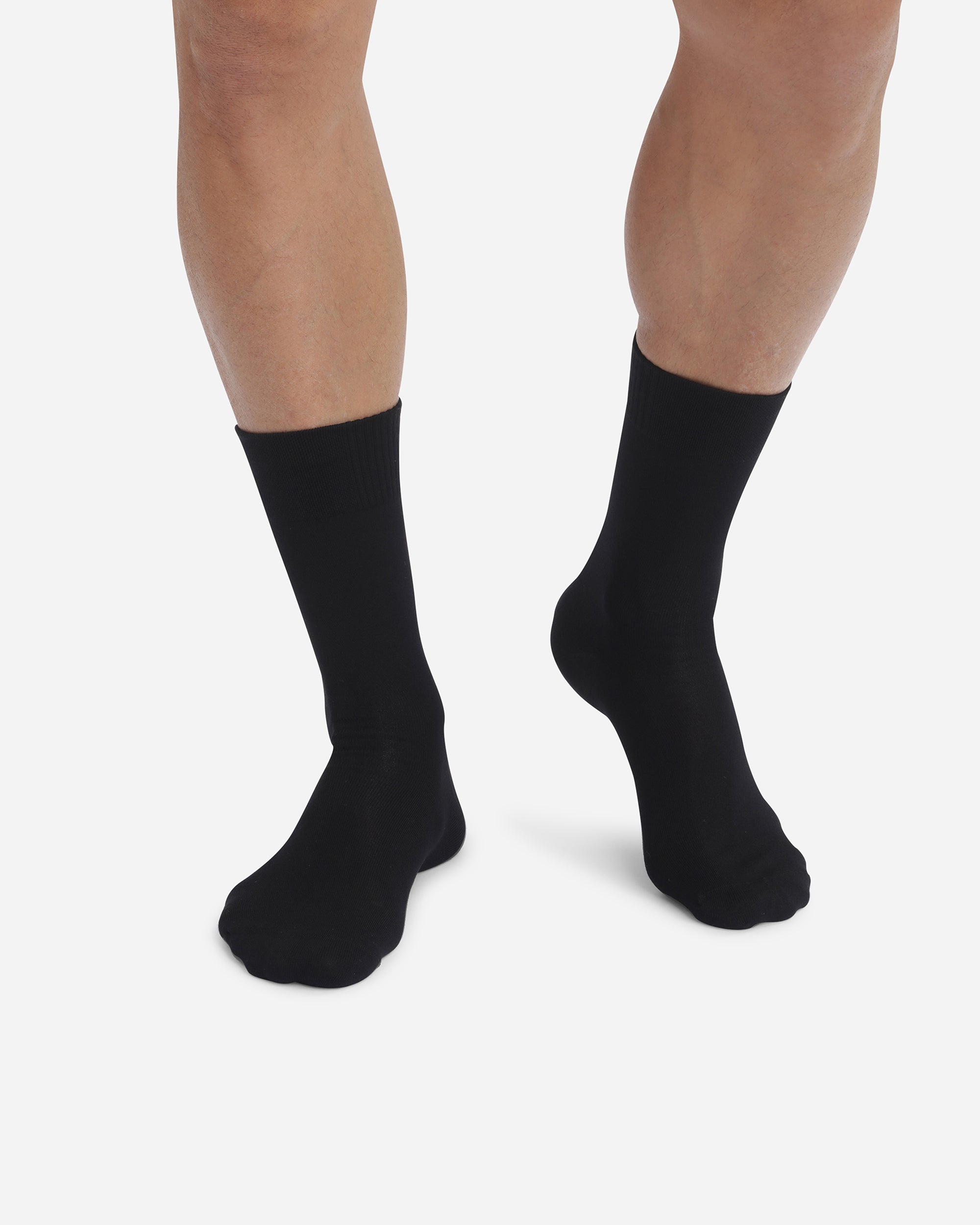 DIM Schwarze Herrensocken aus Viskose Dim Bambou