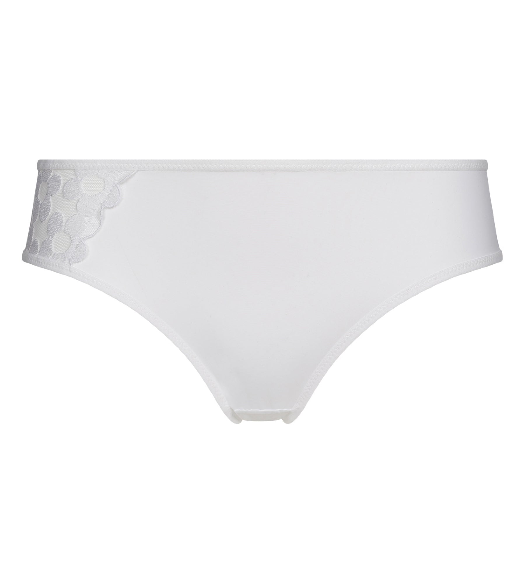 DIM Weißer Mikrofaser-Slip mit Stickerei - Generous Embroidery