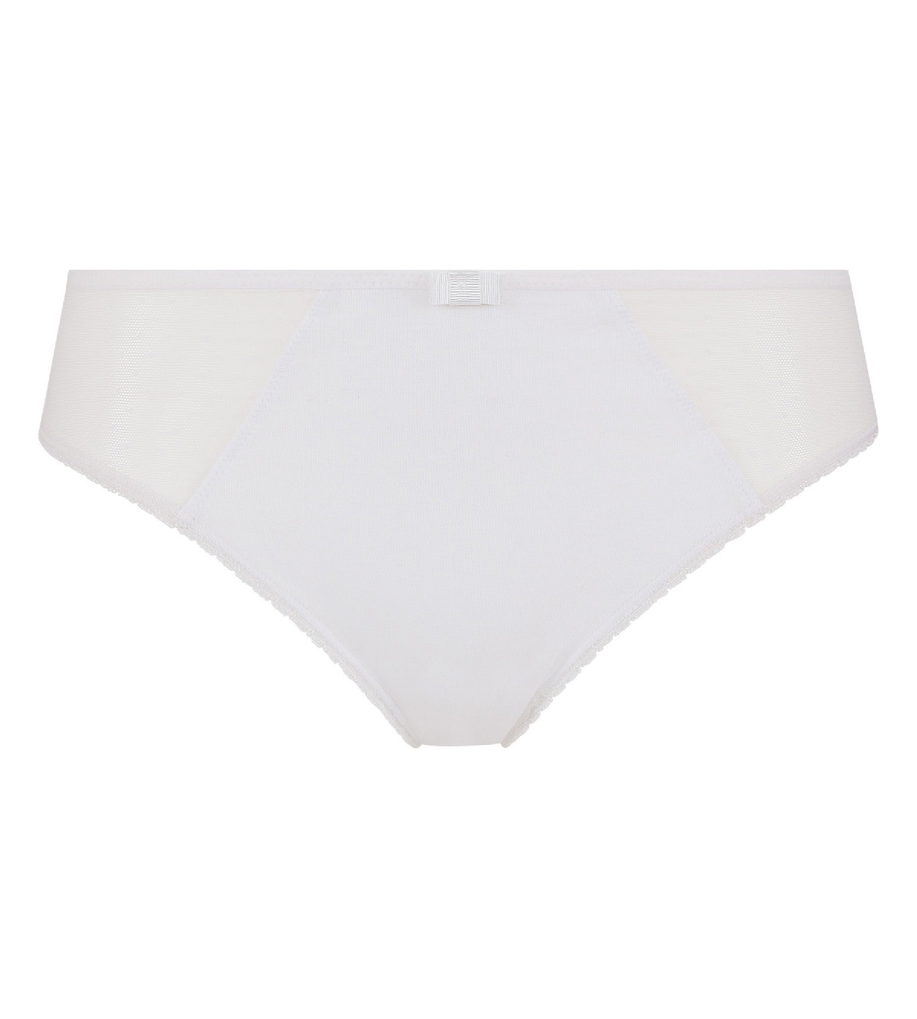 DIM Weißer Slip mit gepunkteten Tülleinsätzen - Generous Cotton Bio