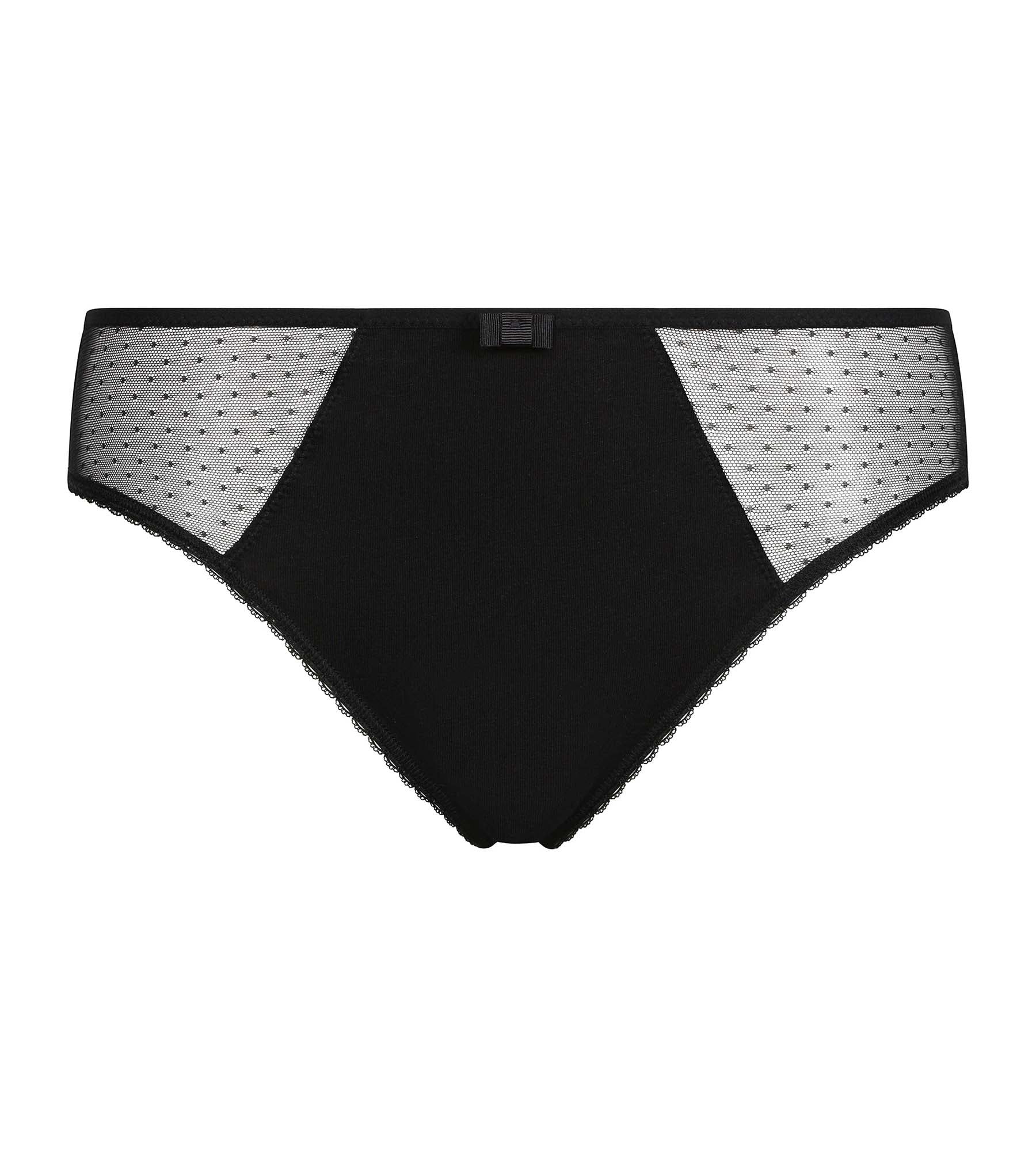 DIM Schwarzer Mikrofaser–Slip mit Tülleinsätzen – Generous