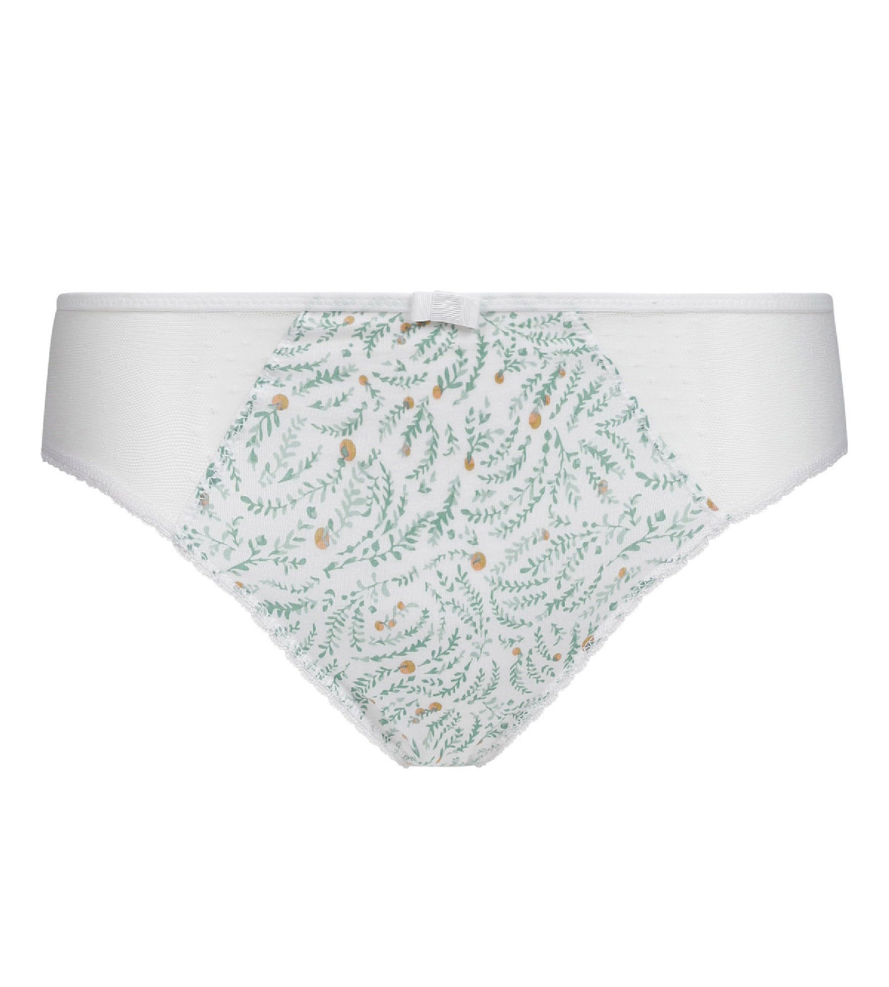 DIM Weißer Slip aus Bio-Baumwolle mit Blättermuster - Generous