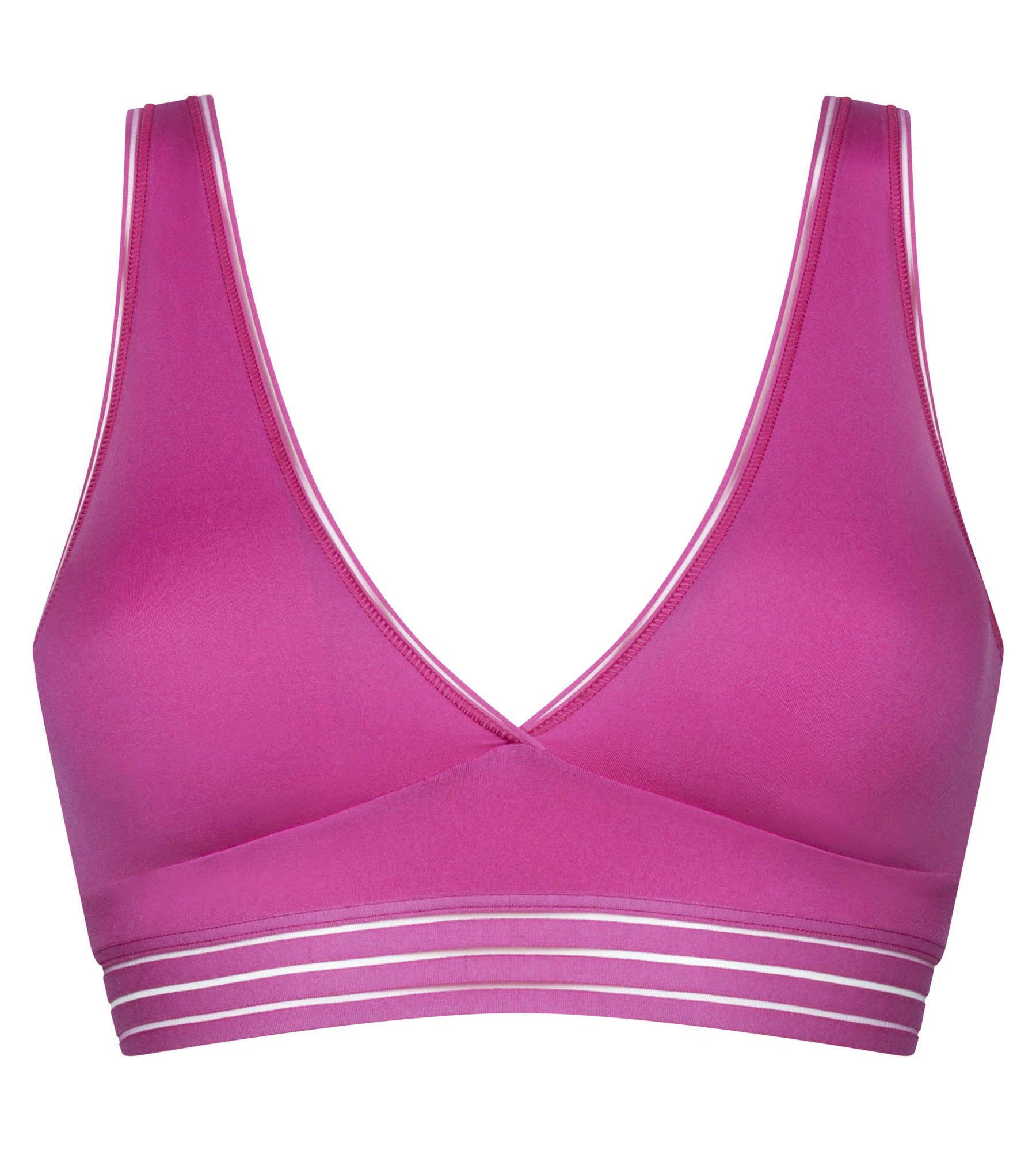 DIM Fuchsiapinker Triangel-BH ohne Bügel aus Mikrofaser - Oh My DIM's