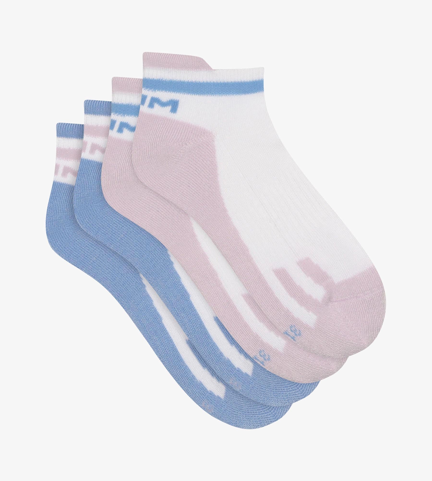 DIM 2er-Pack Unisex-Socken im Retro-Style lila/blau - DIM Sport