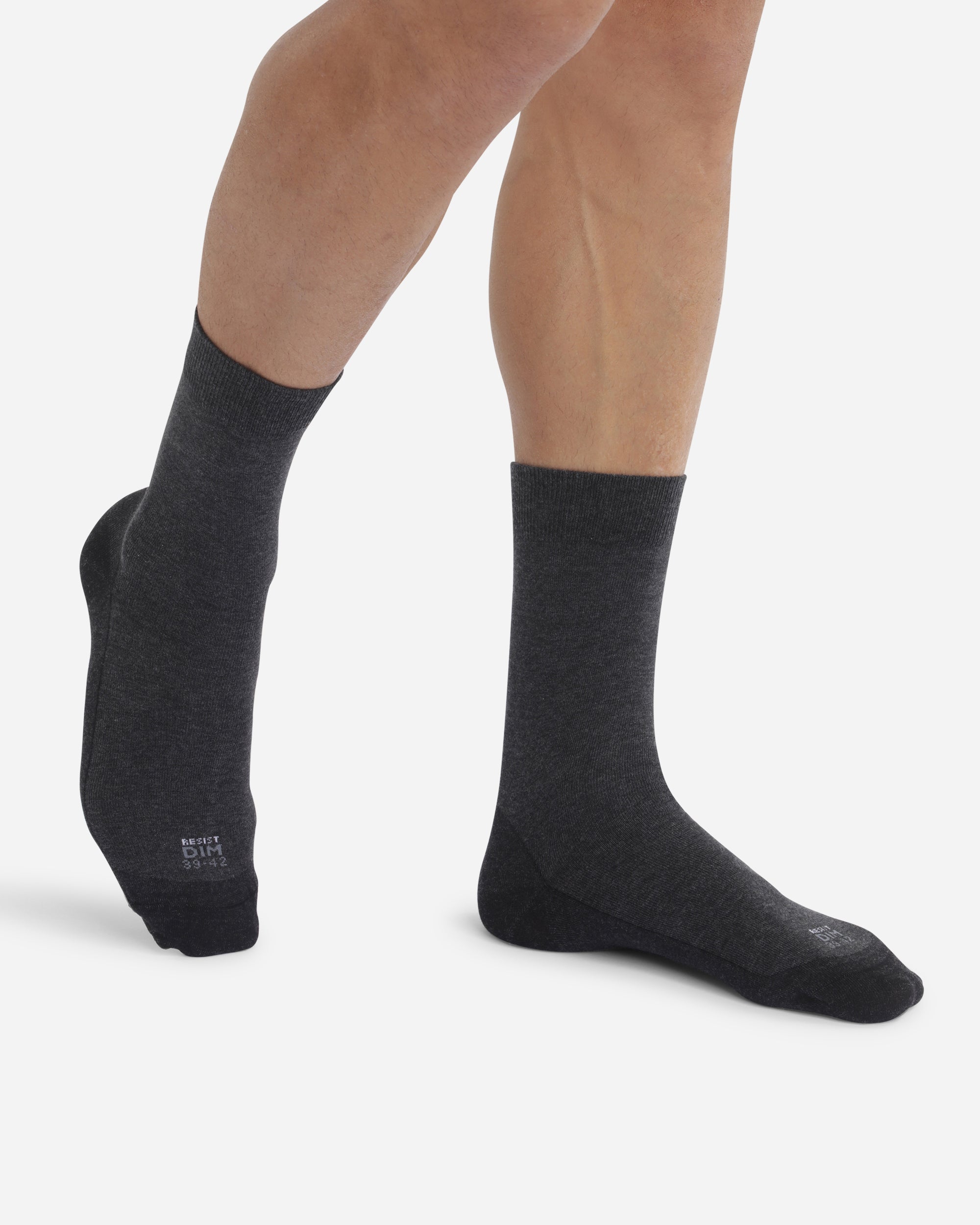 DIM 2er-Pack extra-haltbare Herrensocken in Anthrazit meliert - Ultra Resist