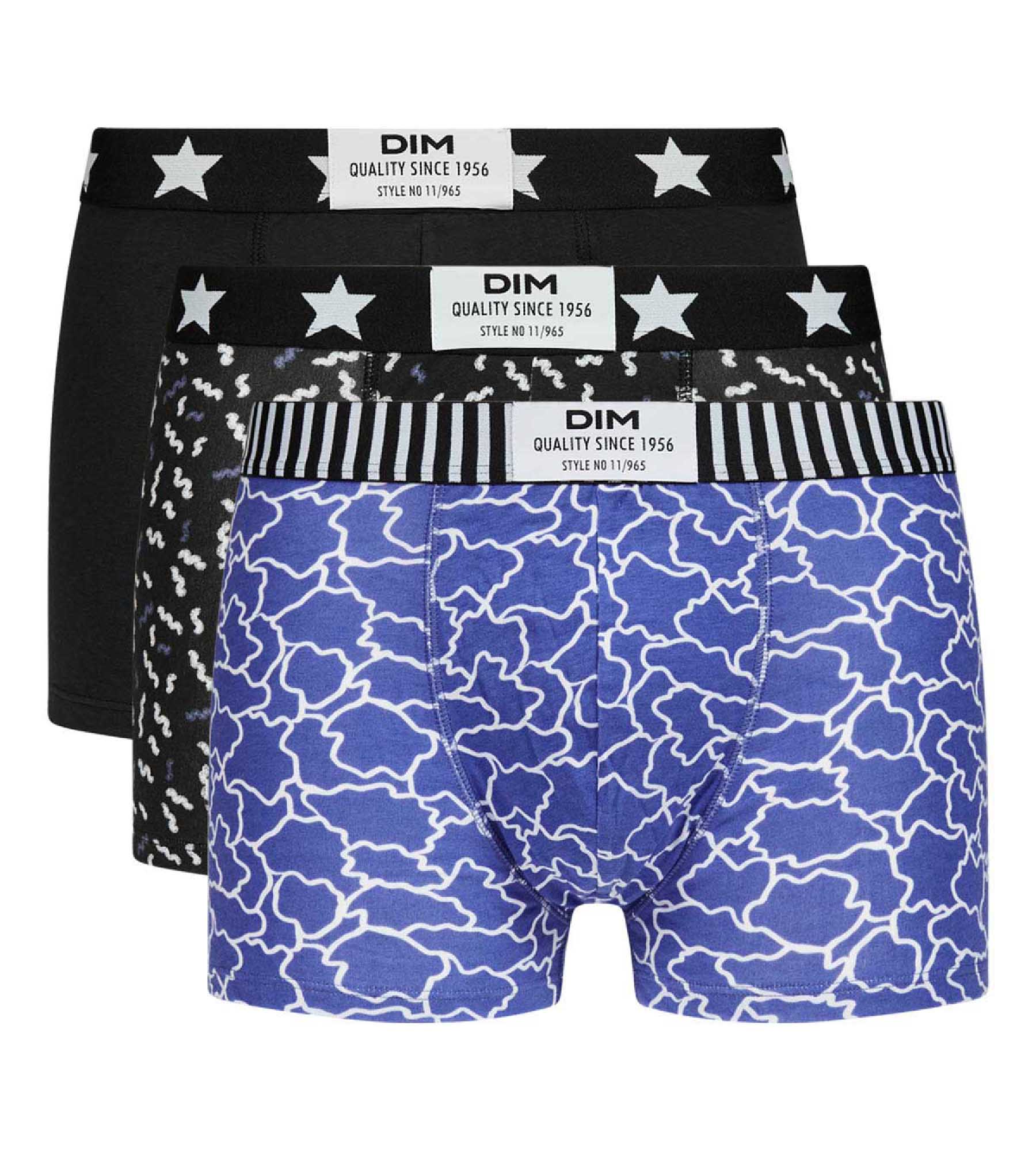 DIM 3er-Pack Boxershorts aus Stretch-Baumwolle mit Wolken-Print - DIM Vibes