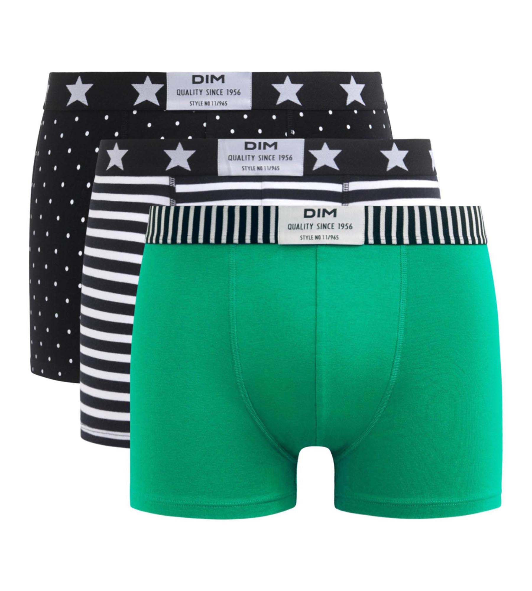 DIM 3er-Pack Boxershorts aus Stretch-Baumwolle mit Punkte-Print - DIM Vibes