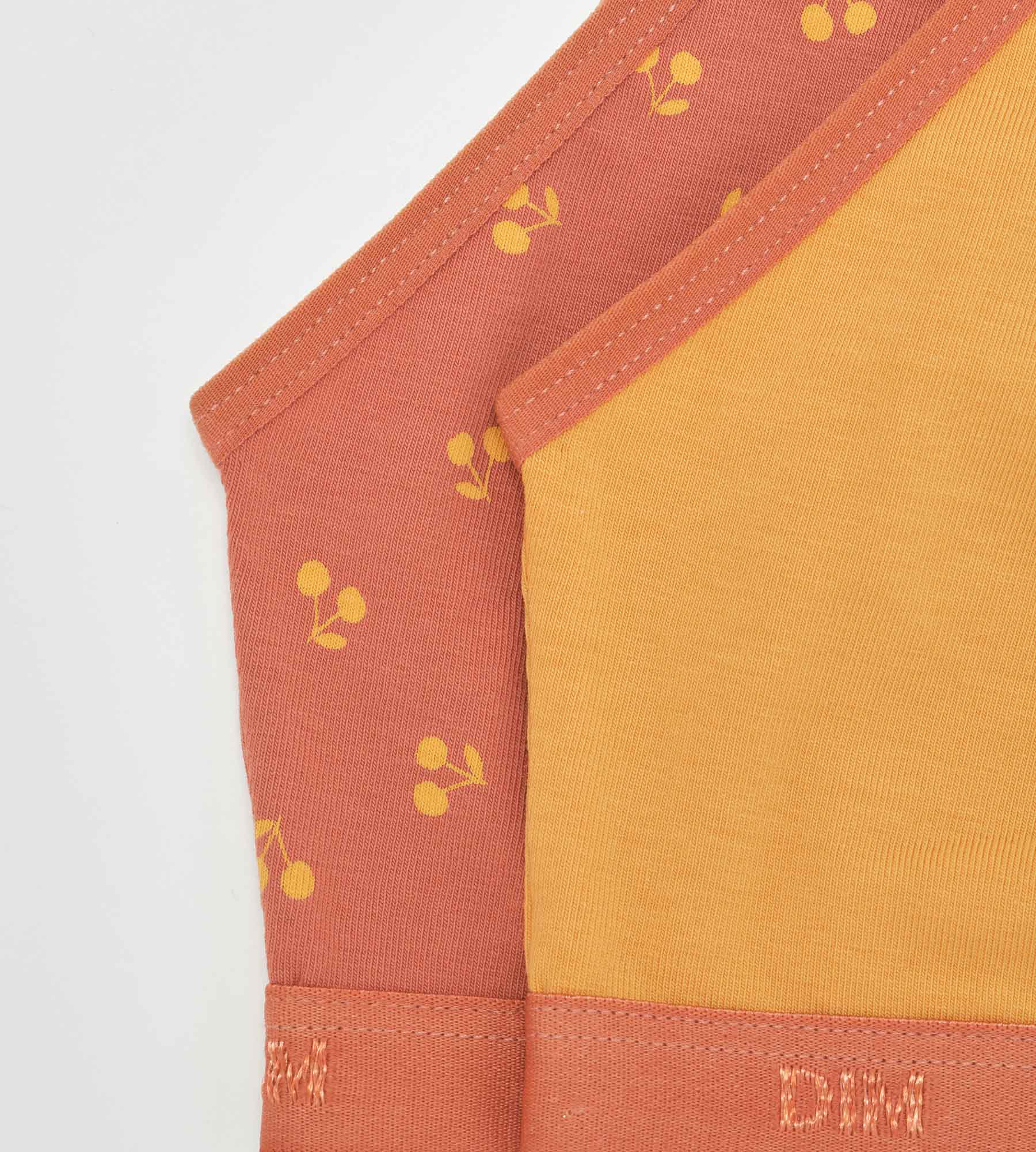 DIM 2er-Pack Mädchen-Bustiers orange/gelb mit Kirsch-Motiv - Pockets