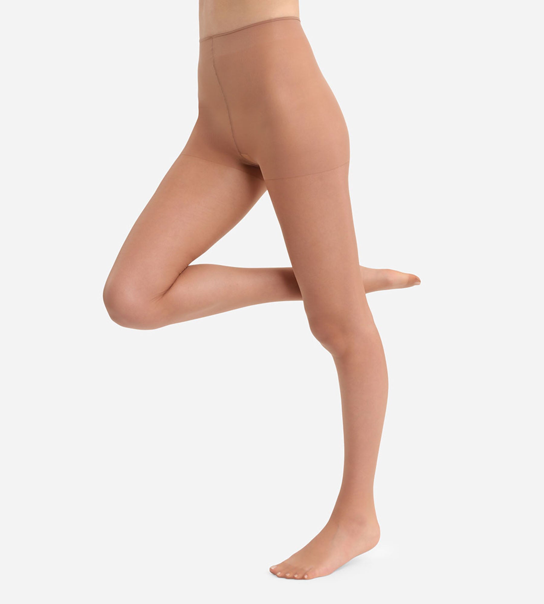 DIM Transparente Strumpfhose 15D mit Nude-Effekt in Tan - DIM Sublim
