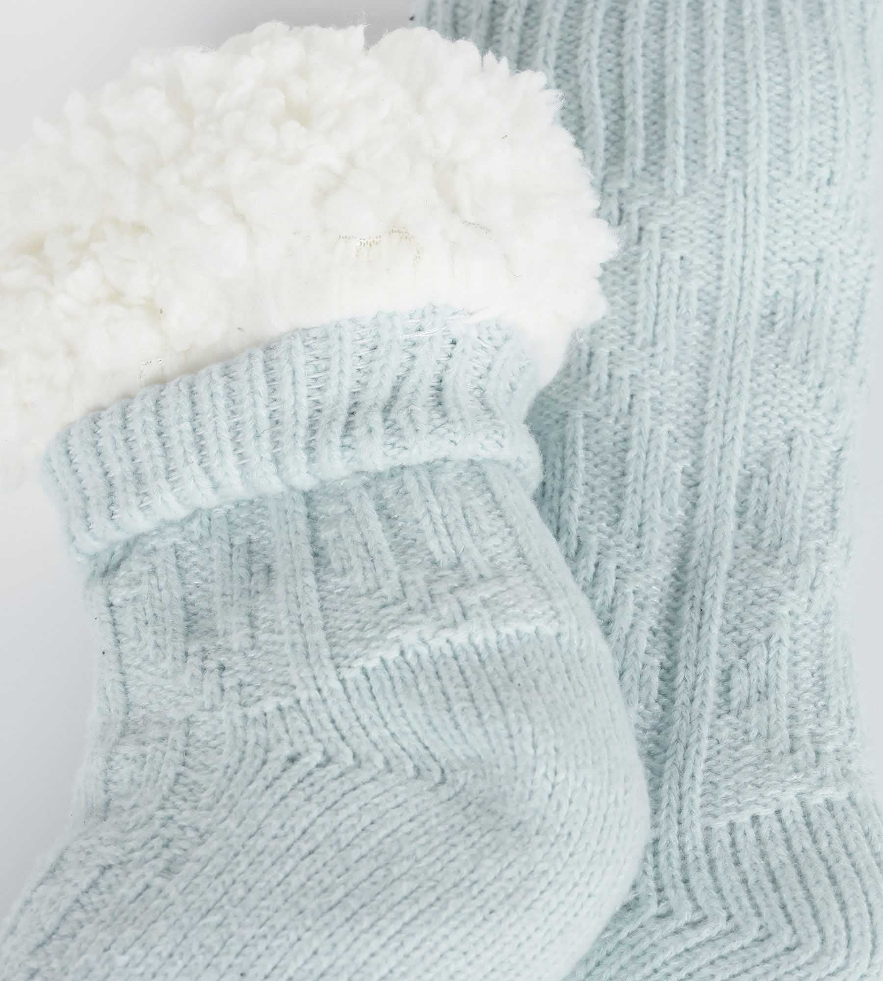 DIM Warme Socke für Frauen Himmelblau Cocoon Fleece