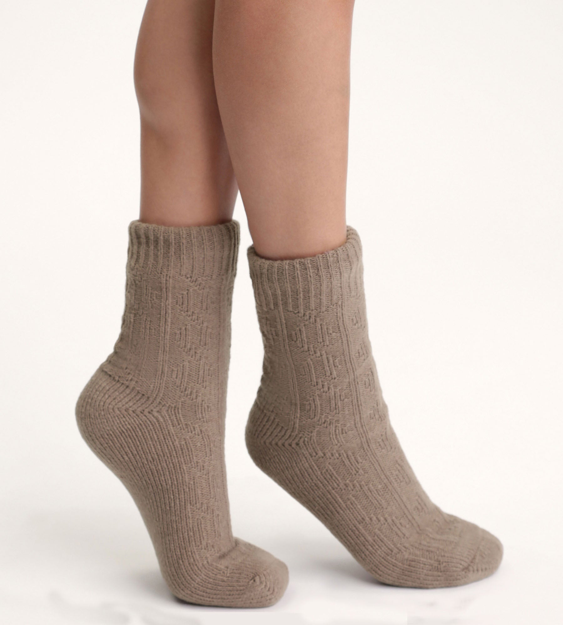 DIM Warme Socke Frau Braun Cocoon Fleece
