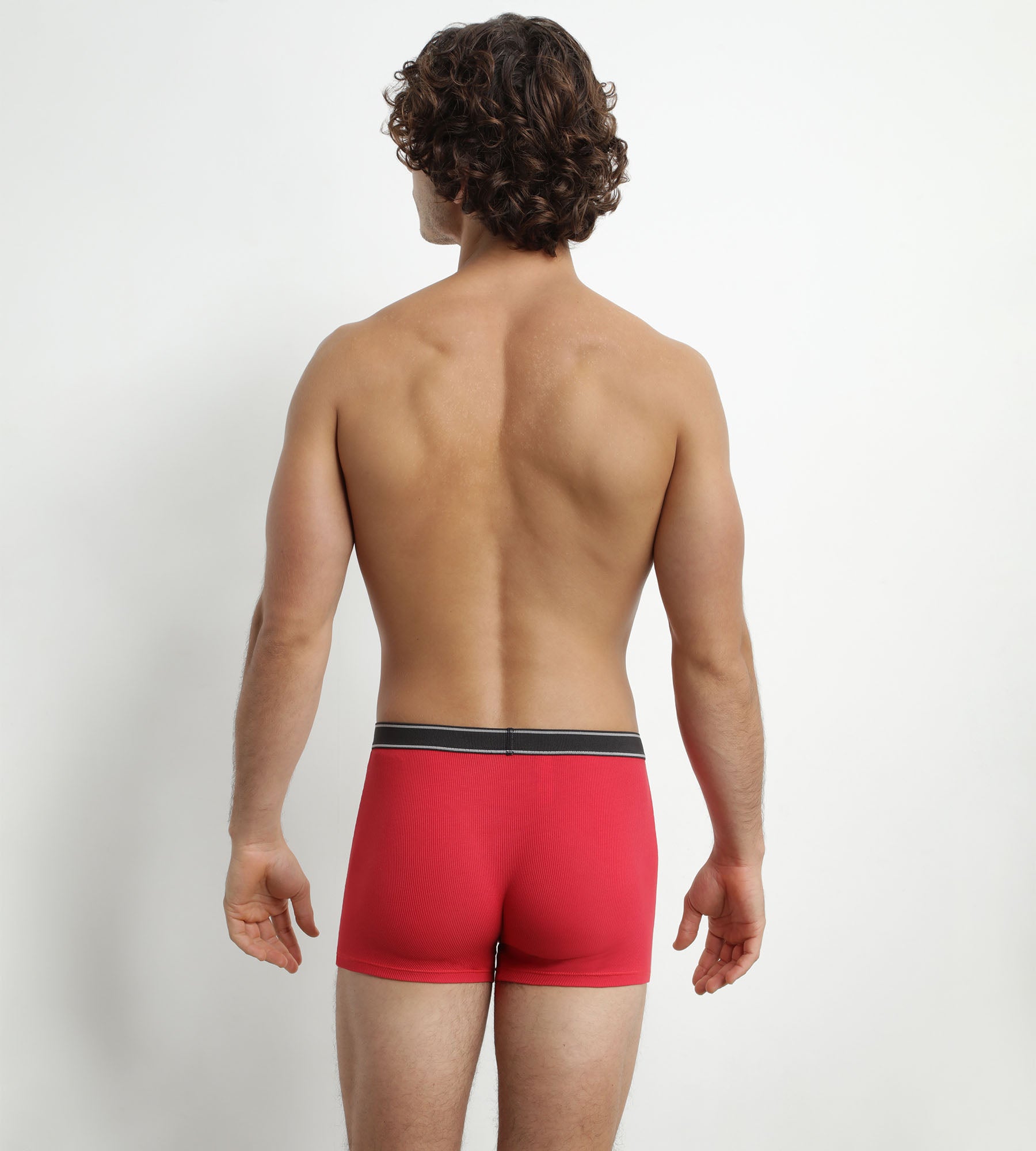 DIM Rote Boxershorts aus gerippter Modal-Baumwolle - DIM Elegant