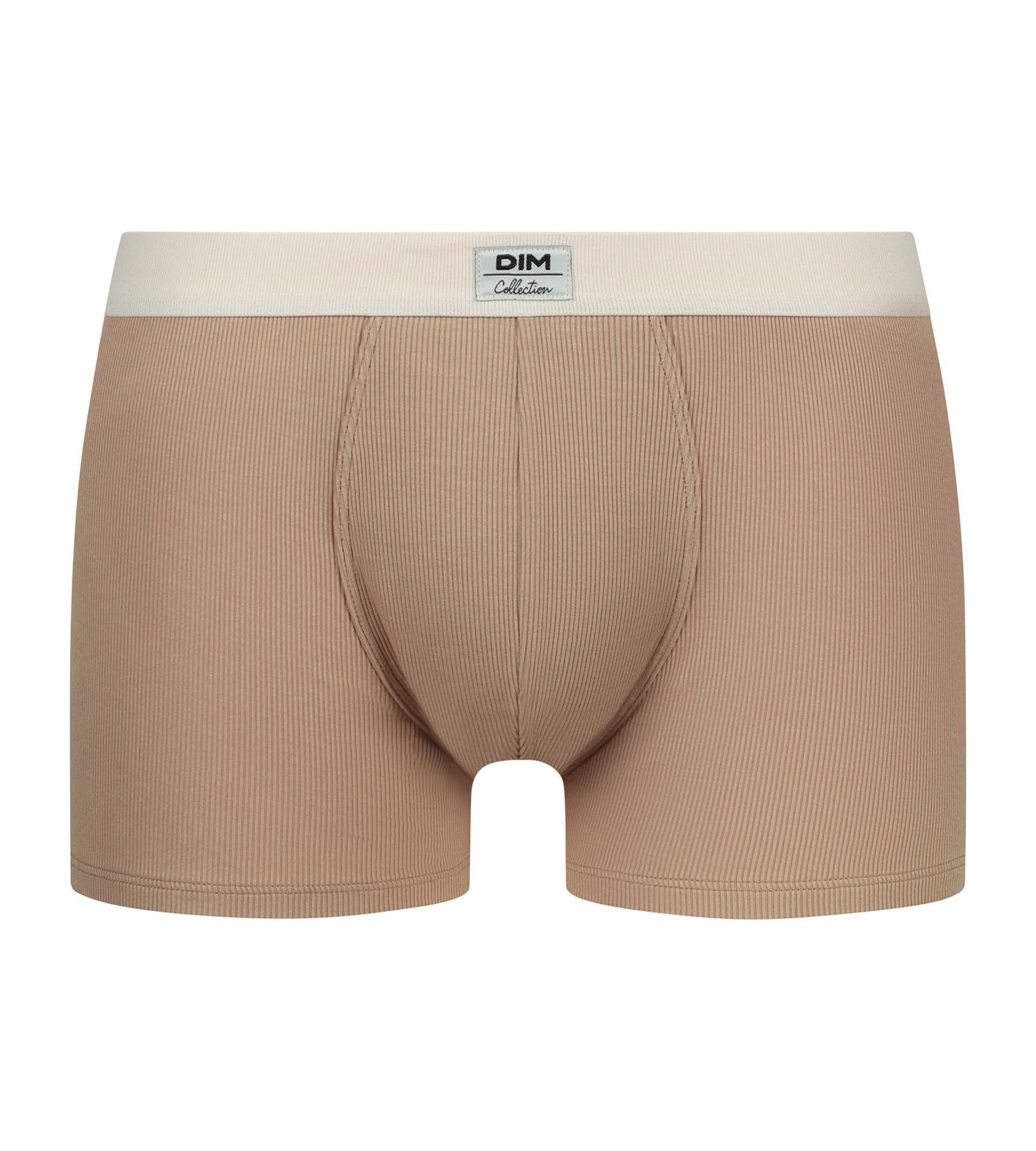 DIM Gerippte Herren-Boxershorts Praline Dim Elegant
