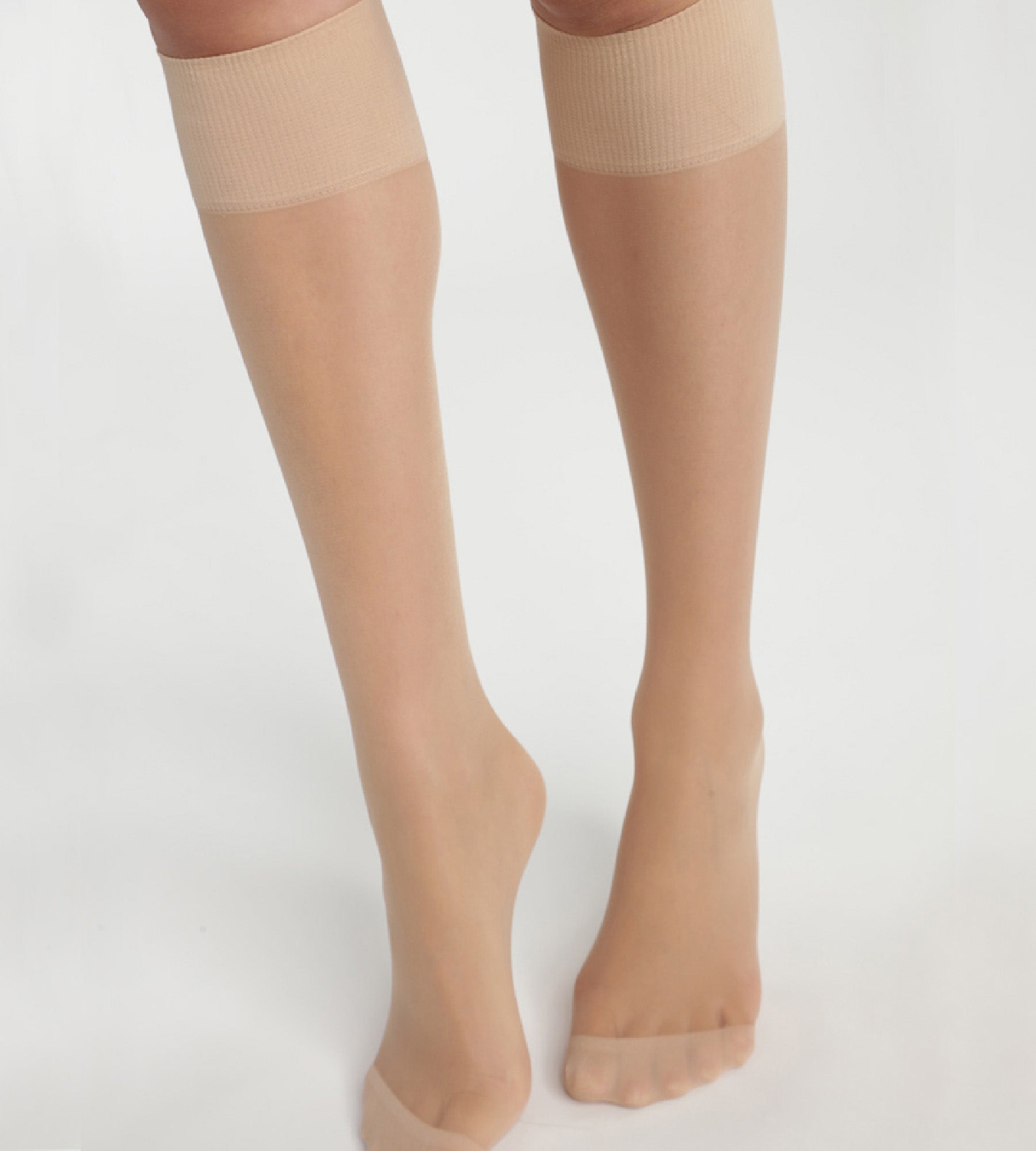 DIM 2er-Pack transparente Kniestrümpfe 20D mit Lycra® in Nude - Ultra Resist