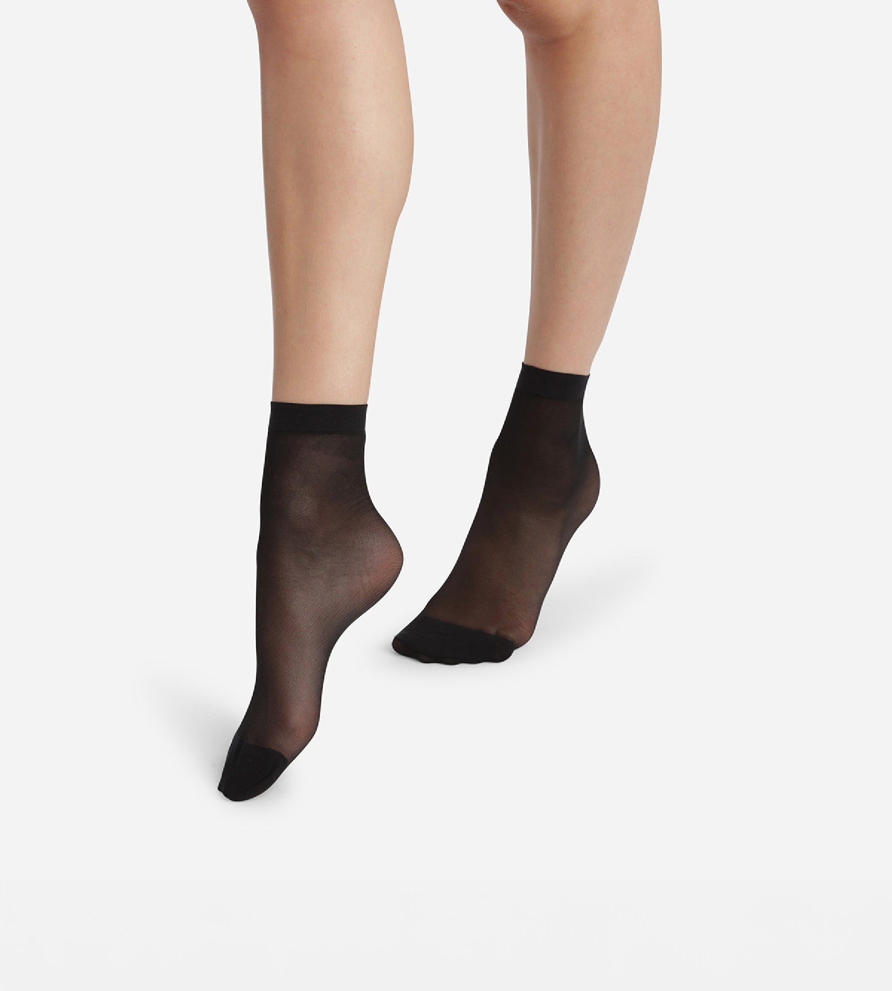 DIM 2er-Pack transparente Socken 20D mit Lycra® in Schwarz - Ultra Resist