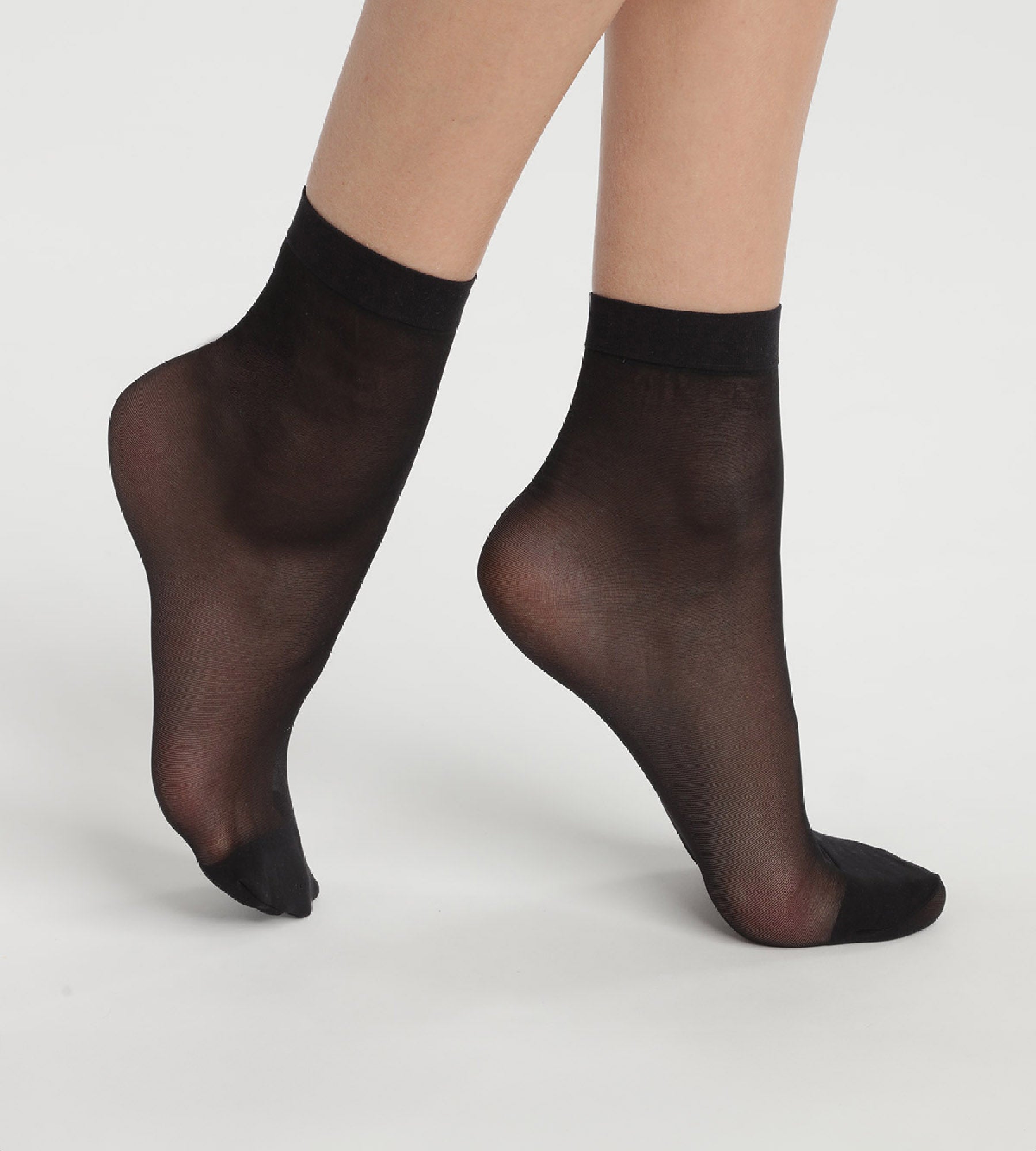 DIM 2er-Pack transparente Socken 20D mit Lycra® in Schwarz - Ultra Resist
