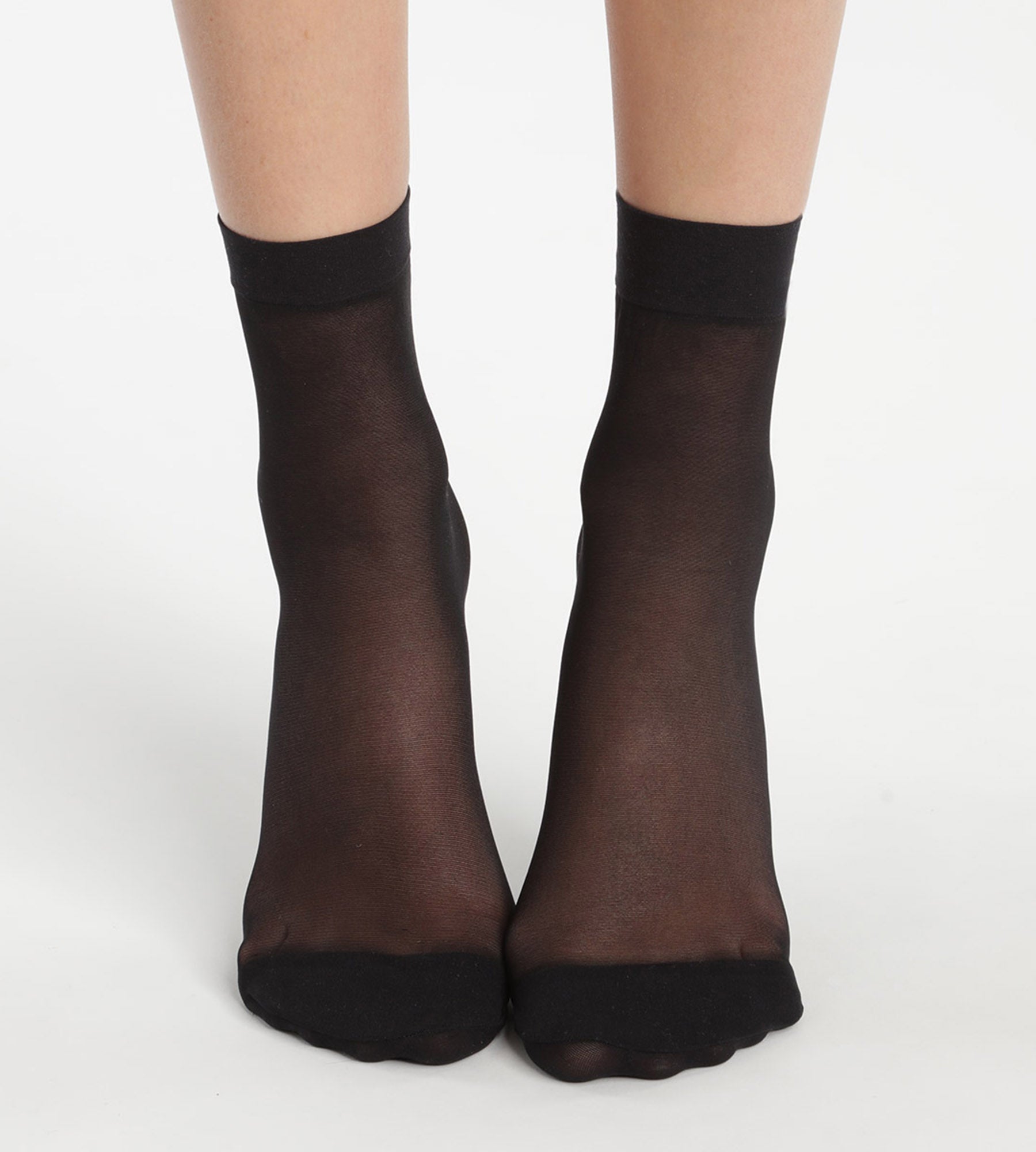 DIM 2er-Pack transparente Socken 20D mit Lycra® in Schwarz - Ultra Resist