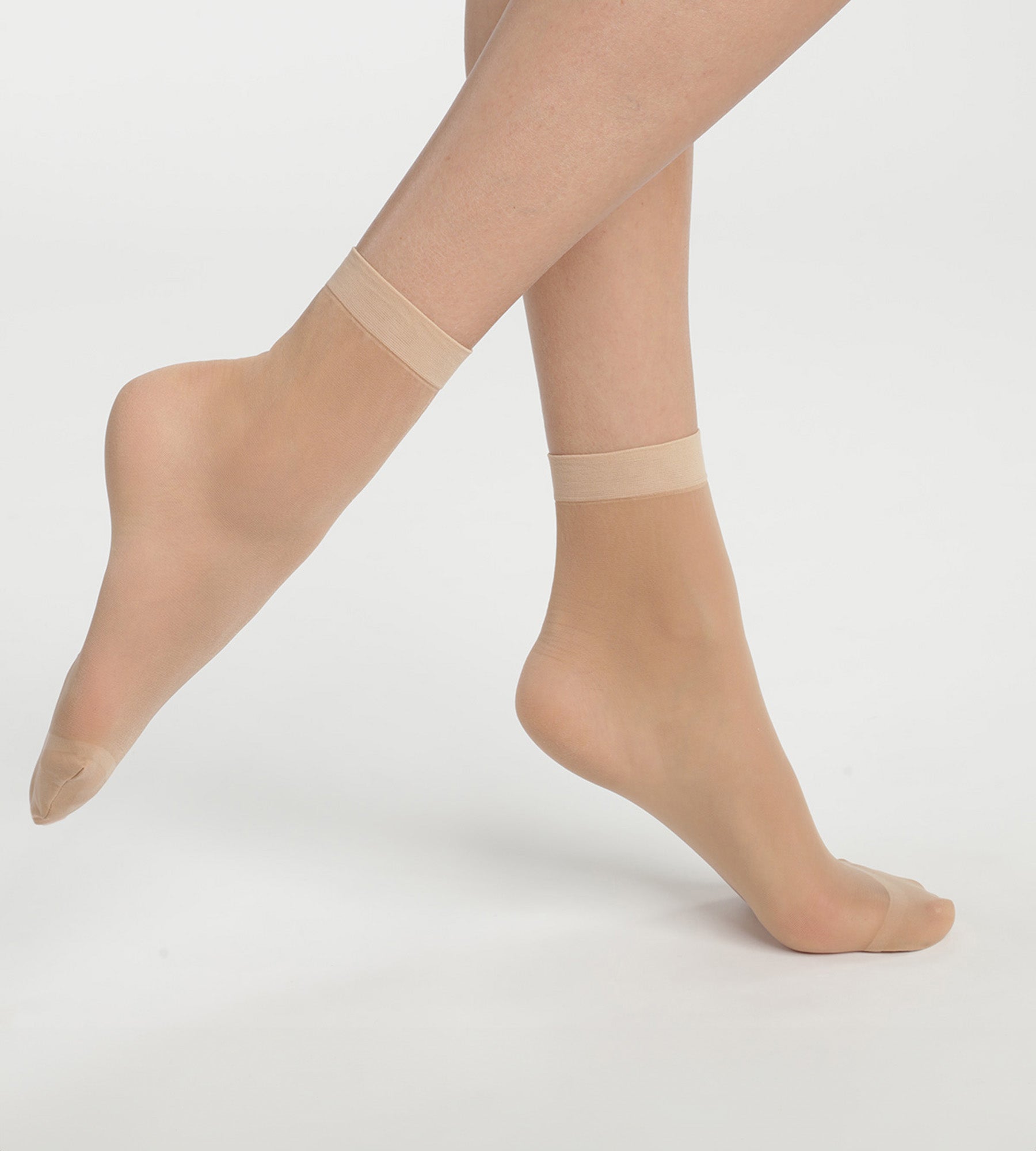 DIM 2er-Pack transparente Socken 20D mit Lycra® in Nude - Ultra Resist
