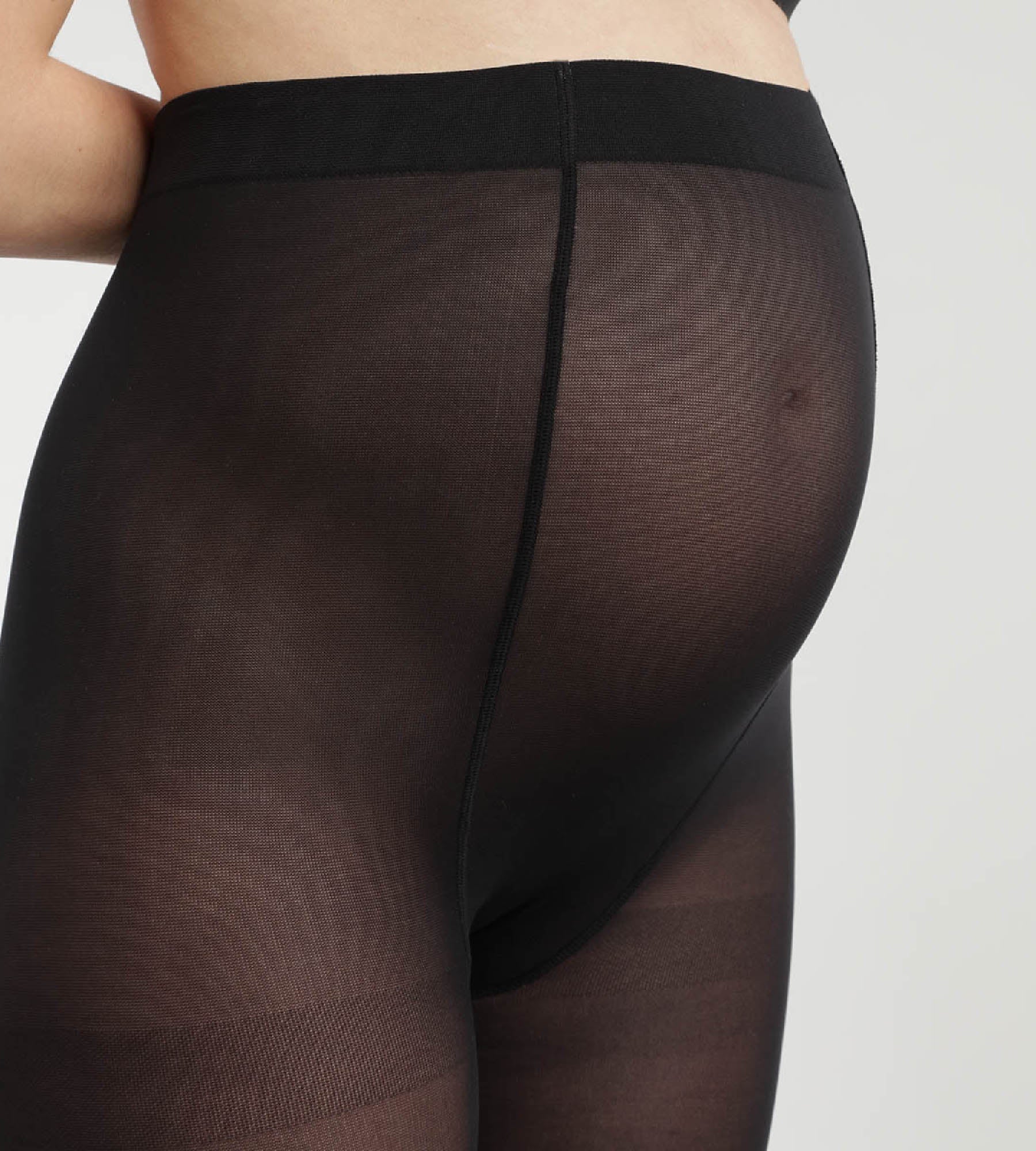 DIM Schwarze blickdichte Schwangerschaftsstrumpfhose 50D - DIM Style Mama