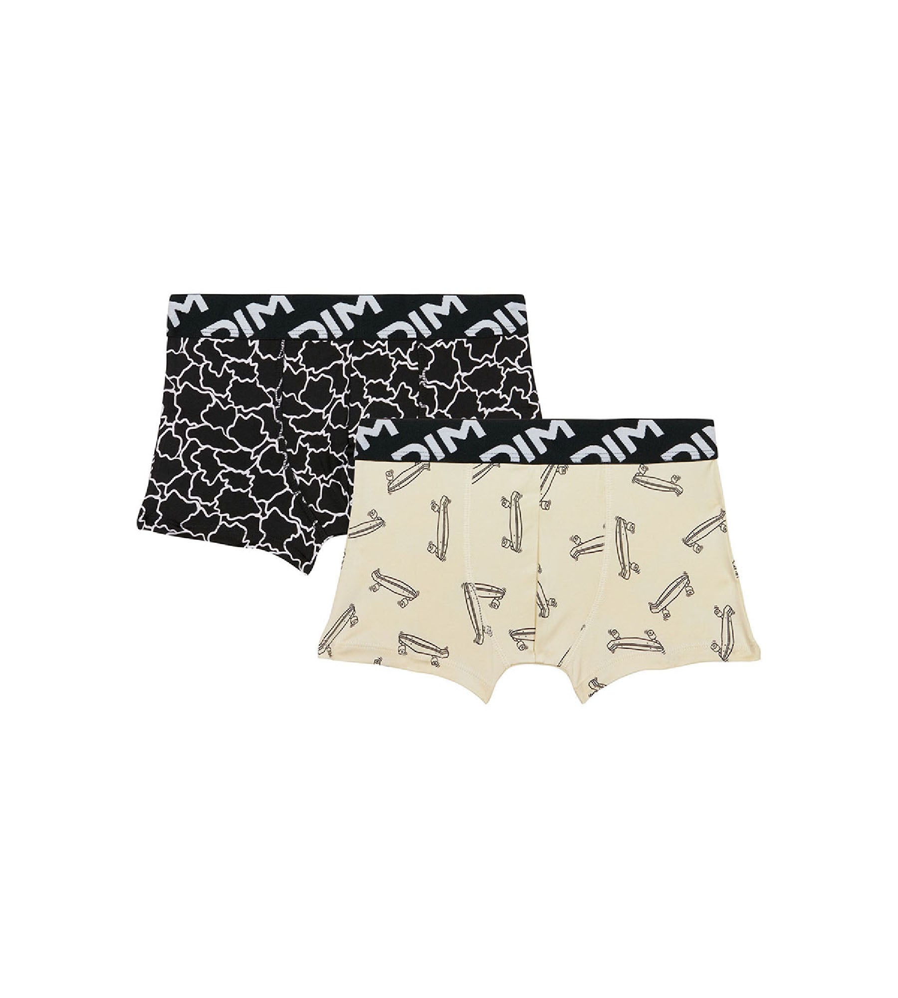 DIM 2er-Pack Jungen-Boxershorts aus recycelter Mikrofaser mit Skate-Motiv - DIM Micro