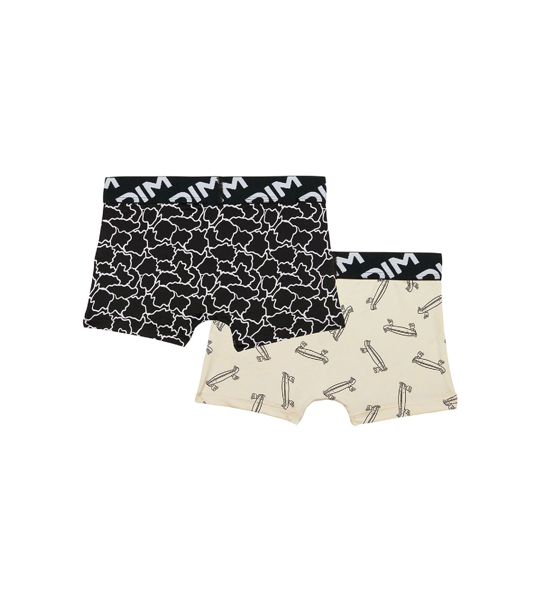 DIM 2er-Pack Jungen-Boxershorts aus recycelter Mikrofaser mit Skate-Motiv - DIM Micro