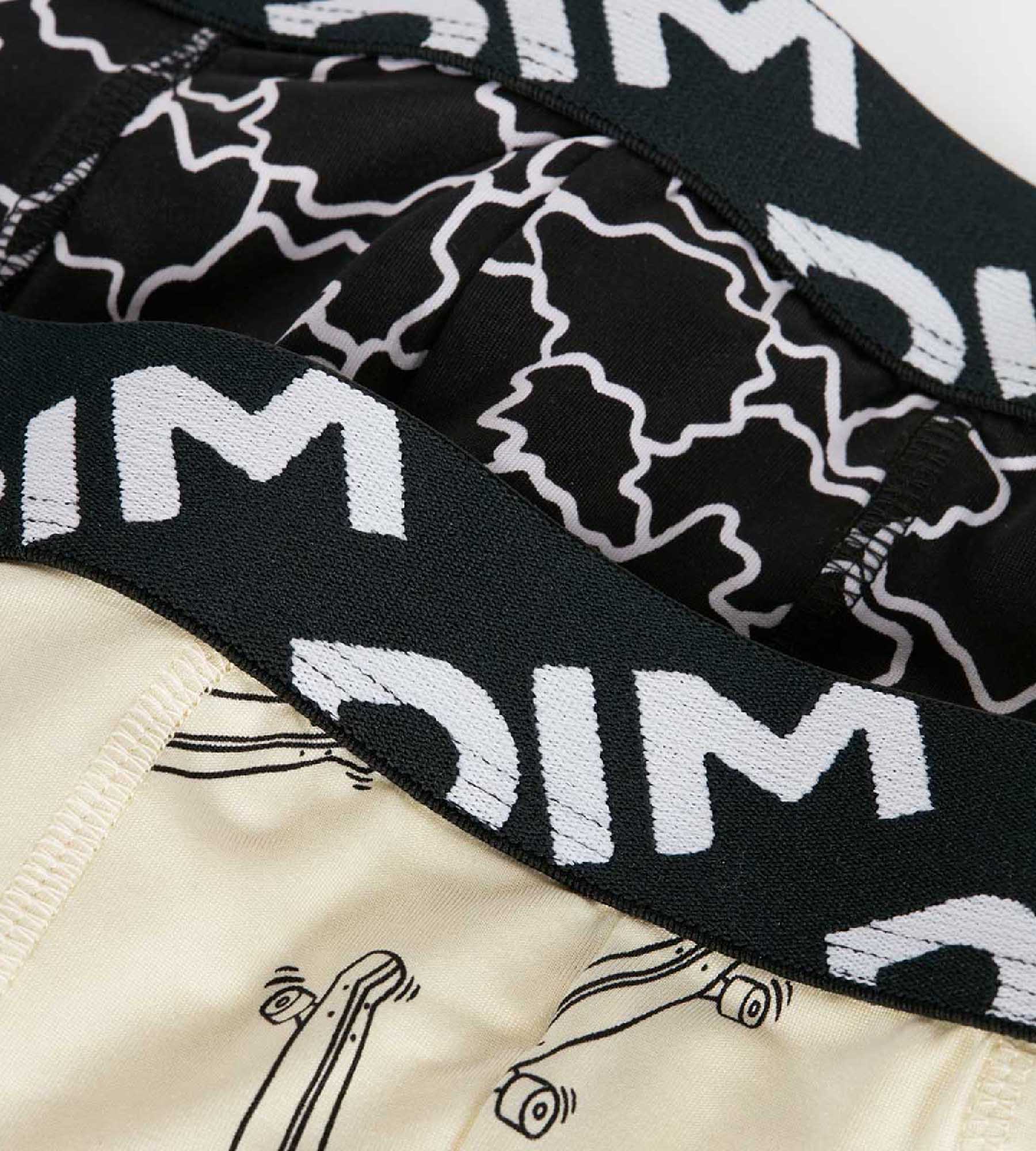 DIM 2er-Pack Jungen-Boxershorts aus recycelter Mikrofaser mit Skate-Motiv - DIM Micro