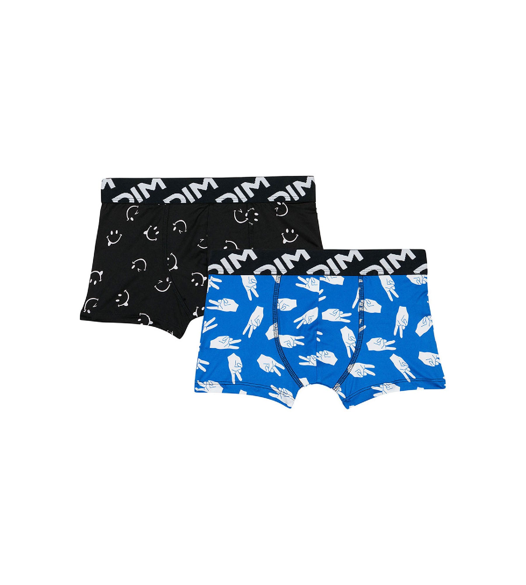 DIM 2er-Pack Jungen-Boxershorts aus recycelter Mikrofaser mit Peace-Motiv - DIM Micro