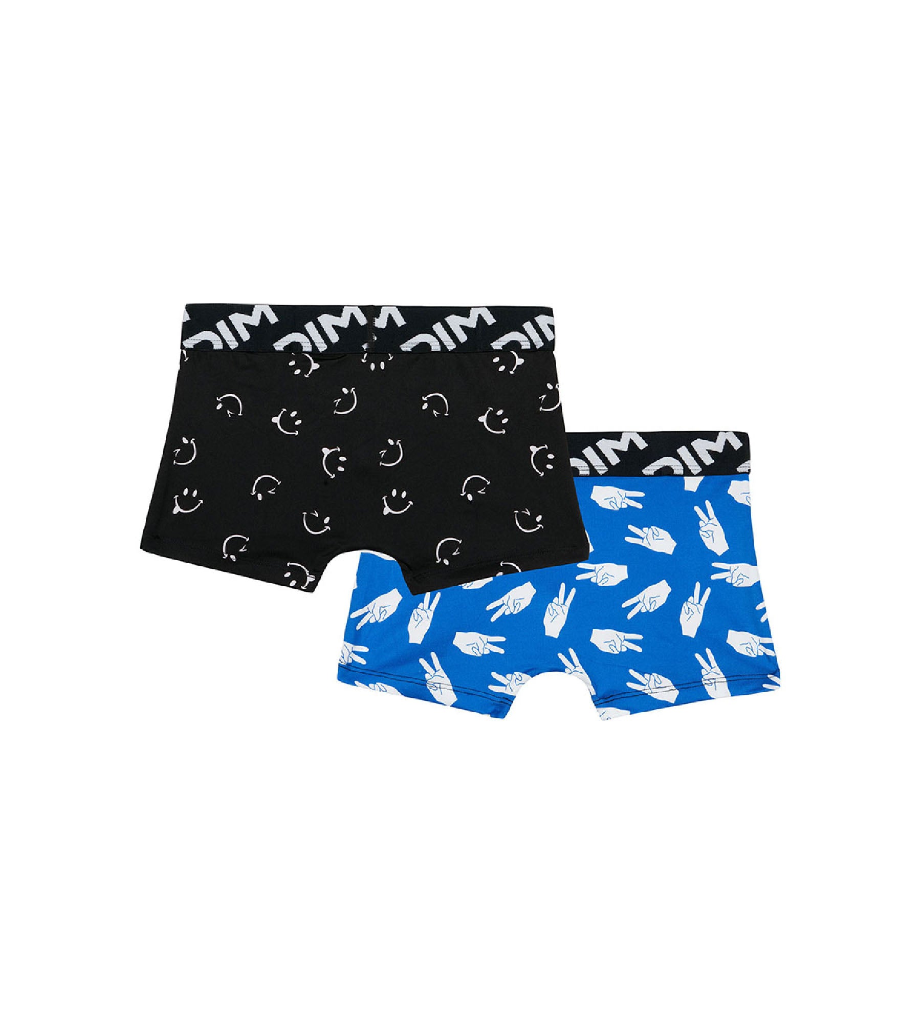 DIM 2er-Pack Jungen-Boxershorts aus recycelter Mikrofaser mit Peace-Motiv - DIM Micro