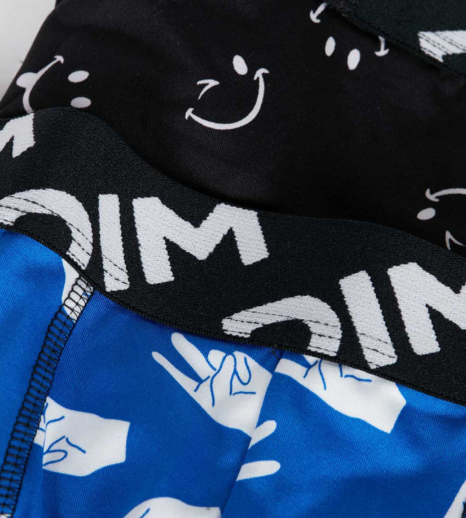 DIM 2er-Pack Jungen-Boxershorts aus recycelter Mikrofaser mit Peace-Motiv - DIM Micro