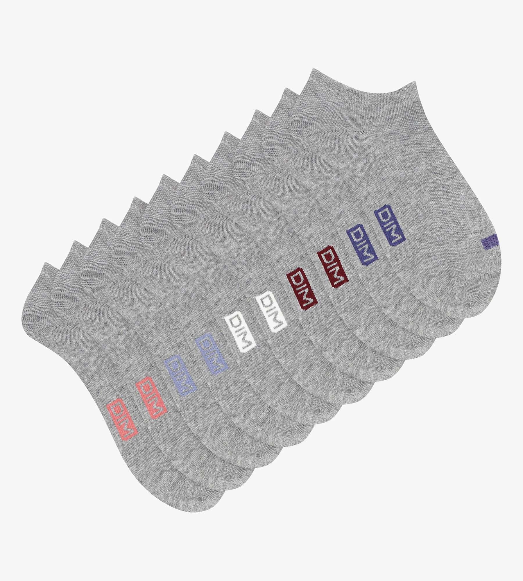 DIM 5er-Pack Socken aus hellgrauer Baumwolle – EcoDIM