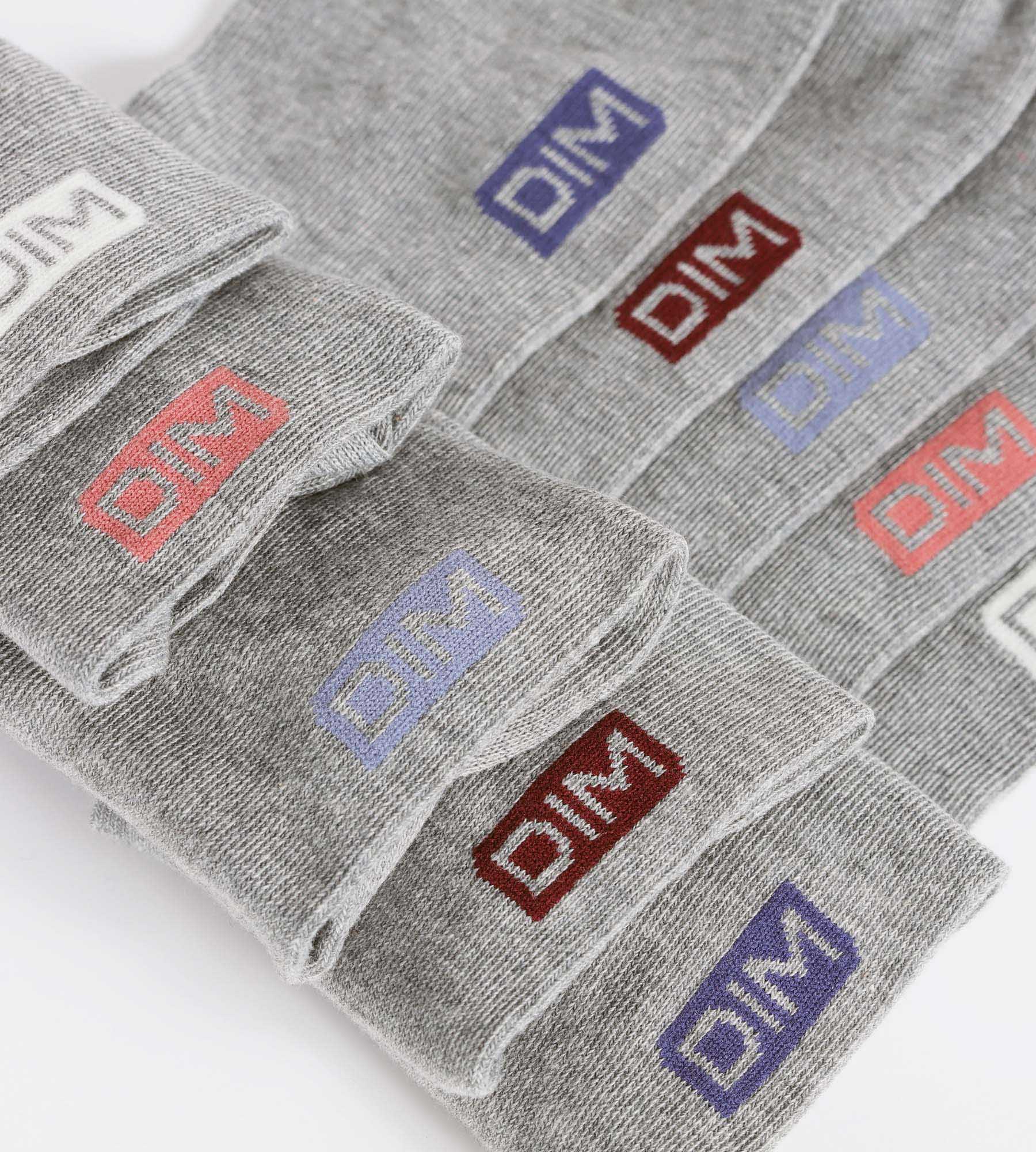 DIM 5er-Pack Socken aus hellgrauer Baumwolle – EcoDIM
