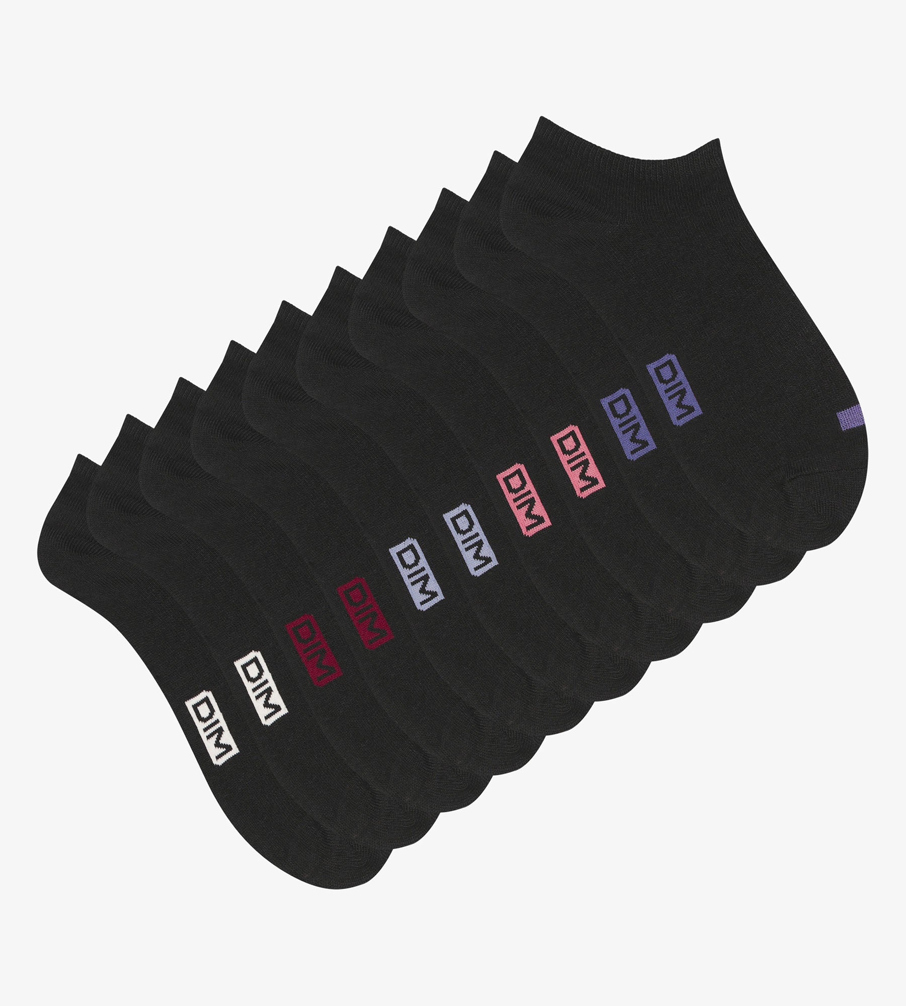 DIM 5er-Pack Socken aus schwarzer Baumwolle – EcoDIM