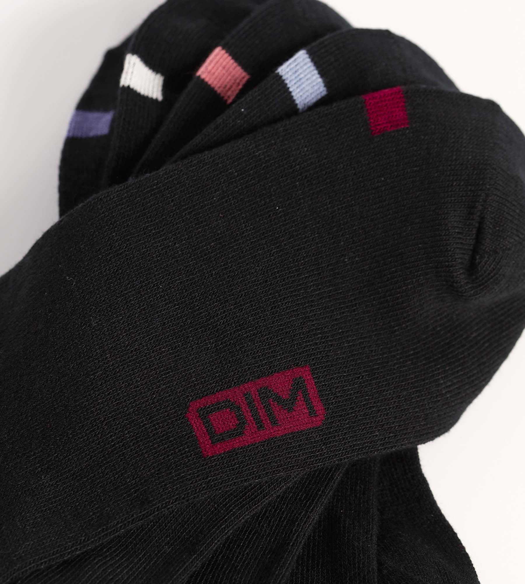DIM 5er-Pack Socken aus schwarzer Baumwolle – EcoDIM