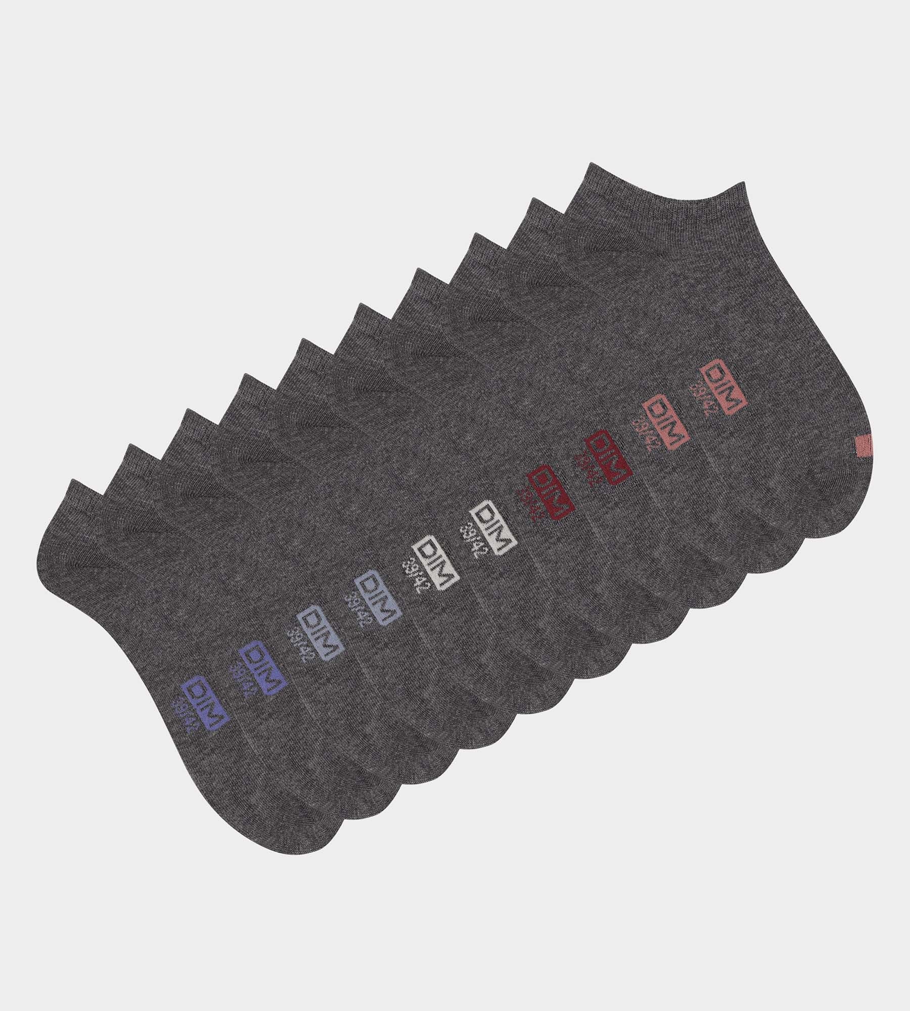 DIM 5er-Pack Socken aus grauer Baumwolle – EcoDIM