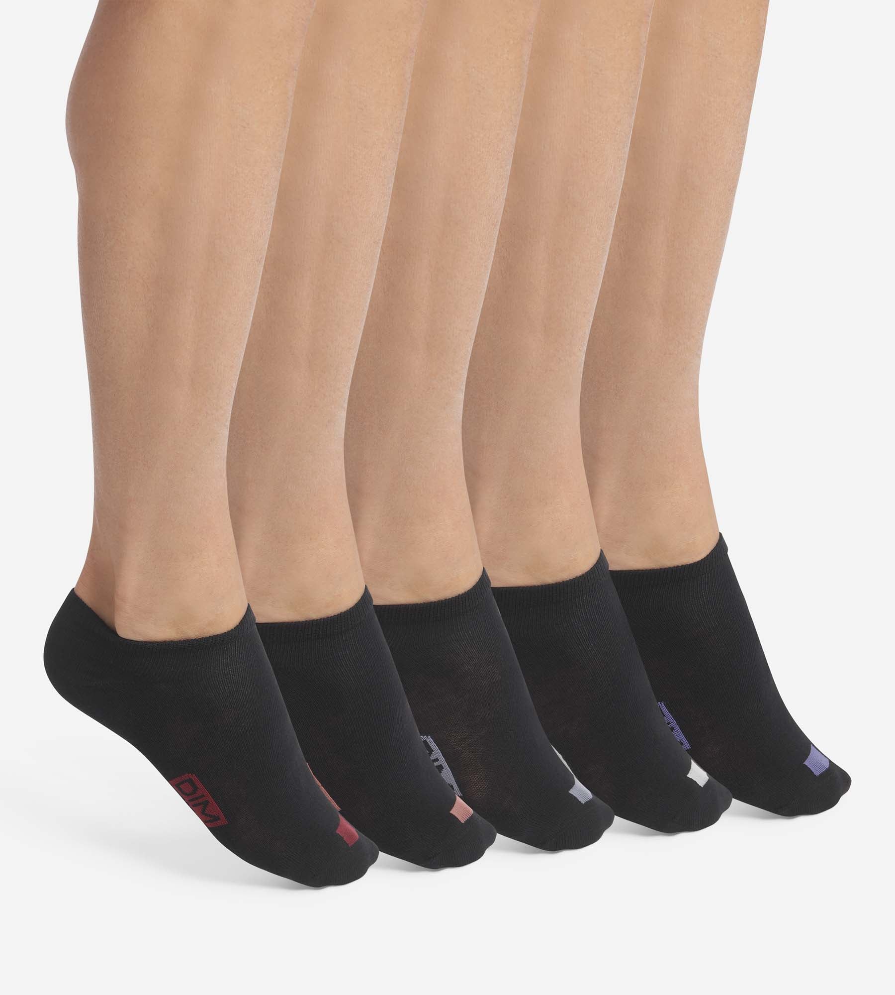DIM 5er-Pack Socken aus schwarzer Baumwolle – EcoDIM