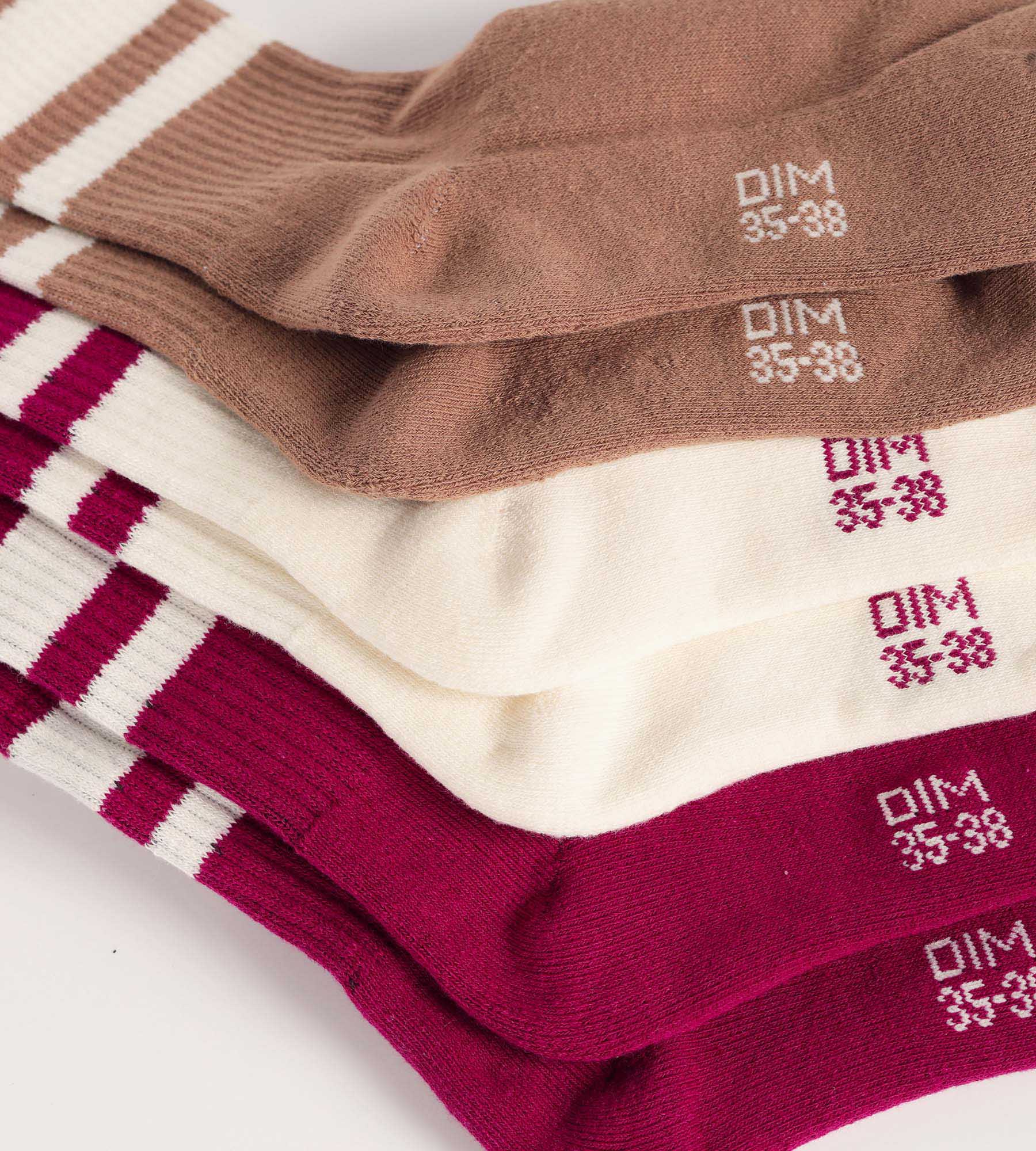 DIM 3er-Pack Socken aus Baumwolle Café – EcoDIM Sport