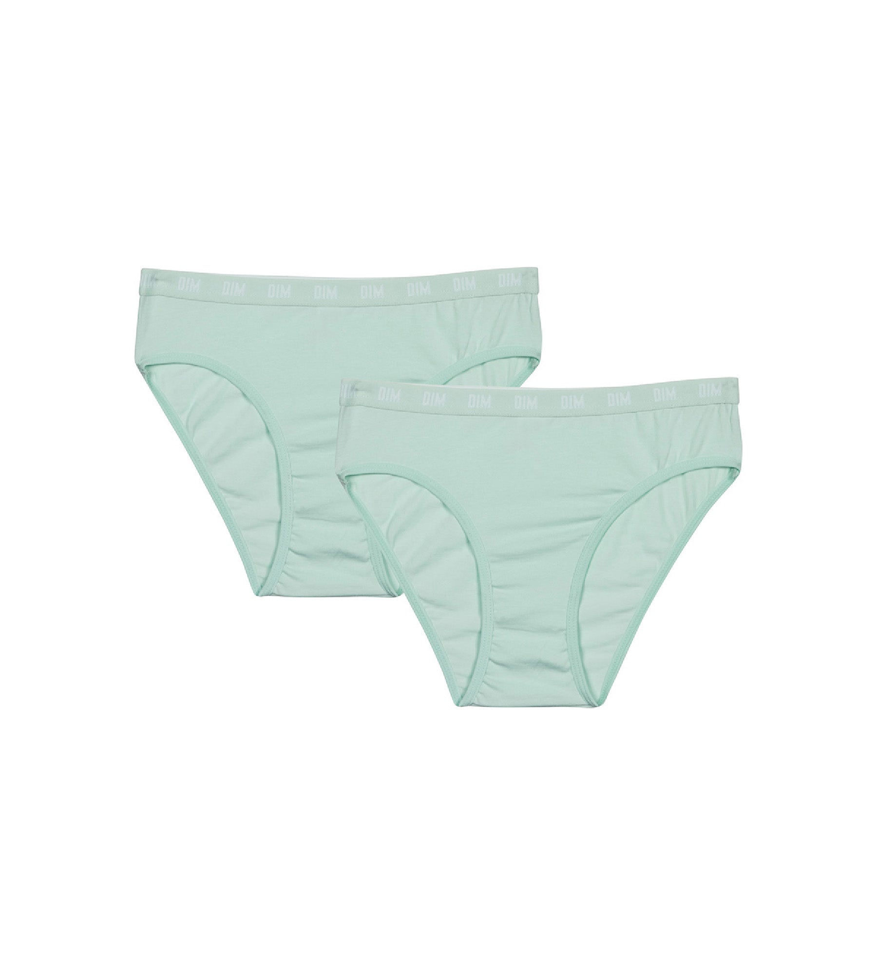 DIM 2er-Pack pastellblaue Mädchenslips aus Bio-Baumwolle - DIM Skin Care