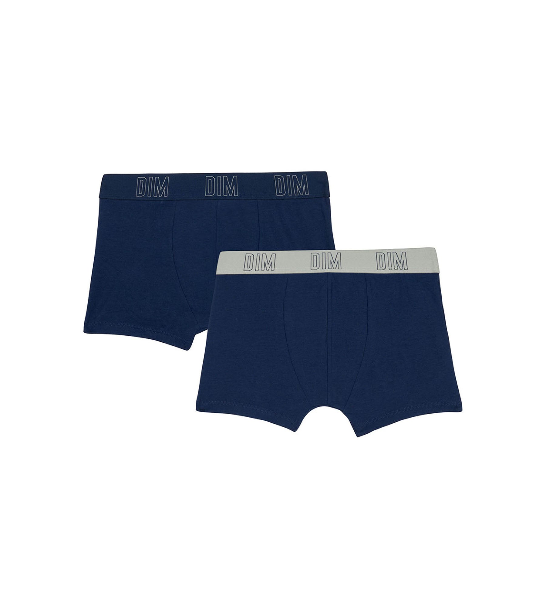 DIM 2er-Pack marineblaue Jungen-Boxershorts aus Bio-Baumwolle - DIM Skin Care