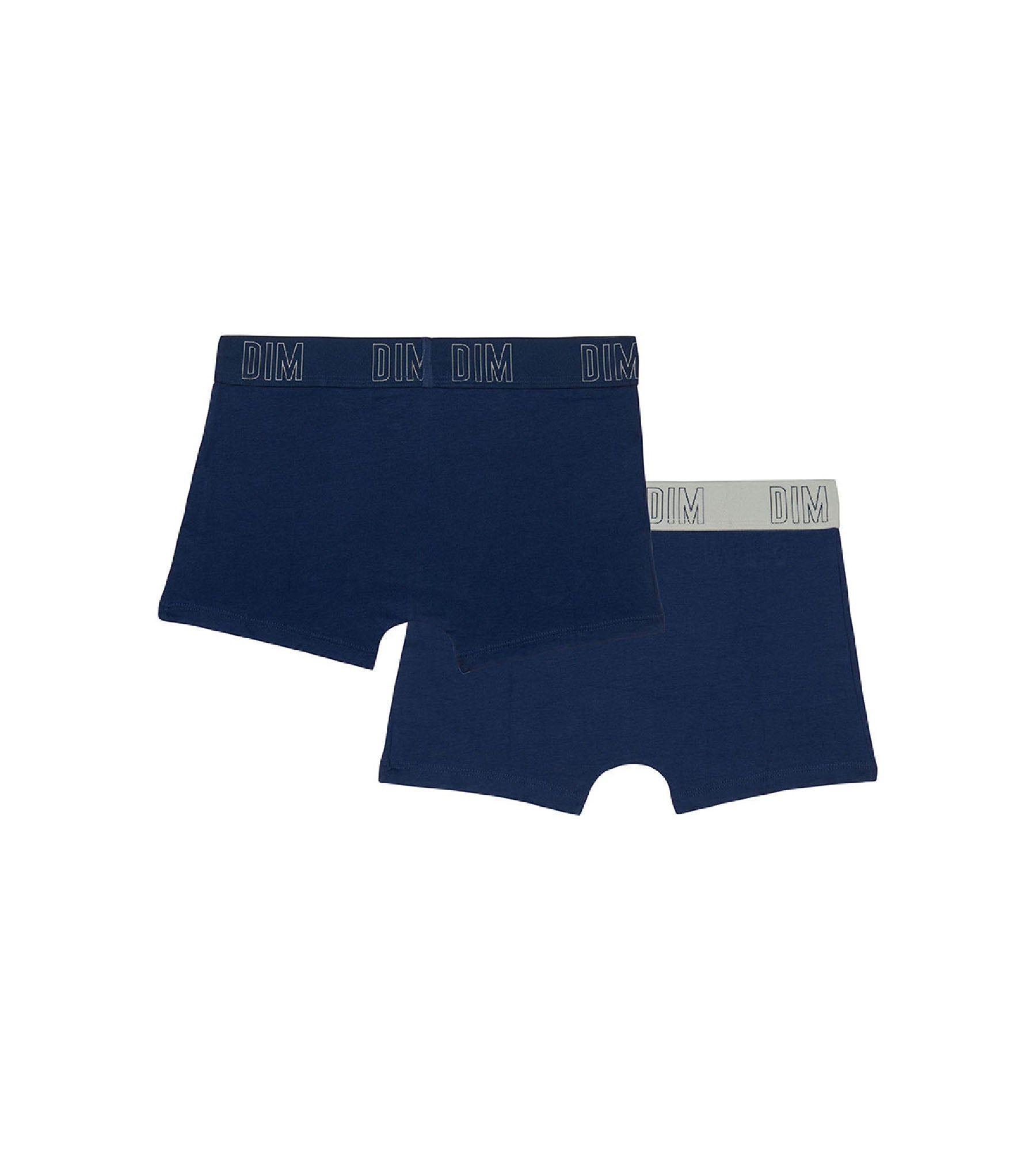DIM 2er-Pack marineblaue Jungen-Boxershorts aus Bio-Baumwolle - DIM Skin Care