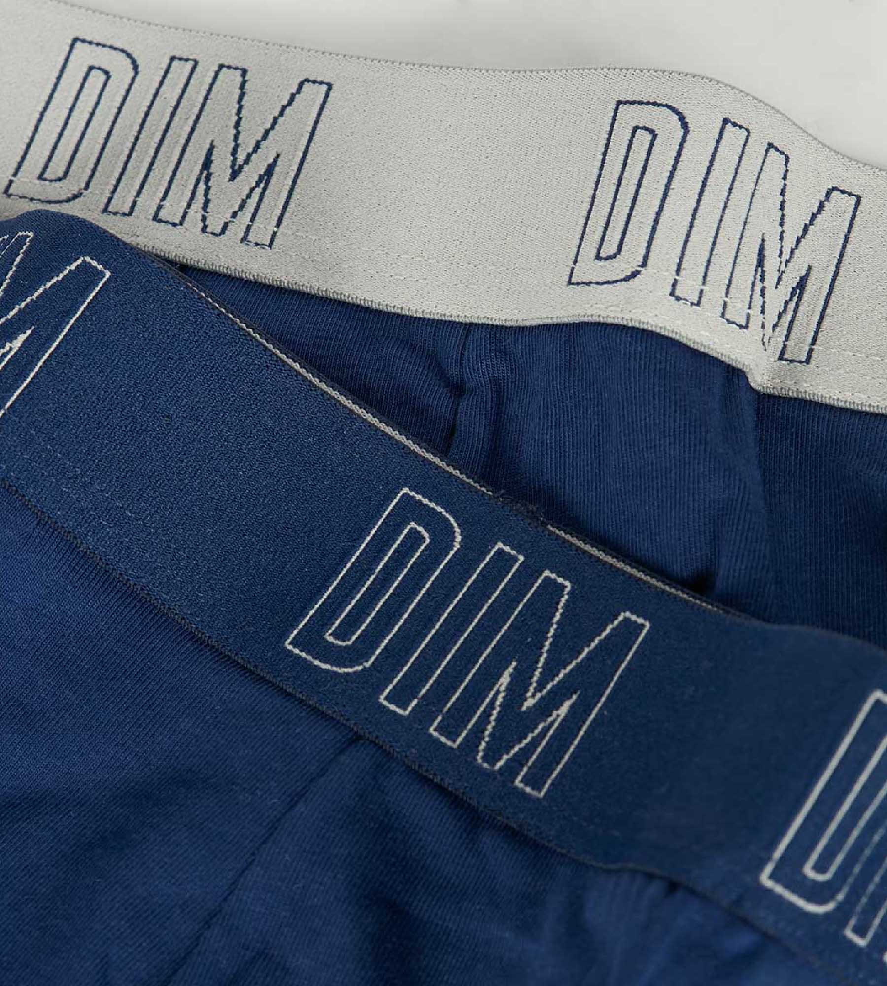 DIM 2er-Pack marineblaue Jungen-Boxershorts aus Bio-Baumwolle - DIM Skin Care