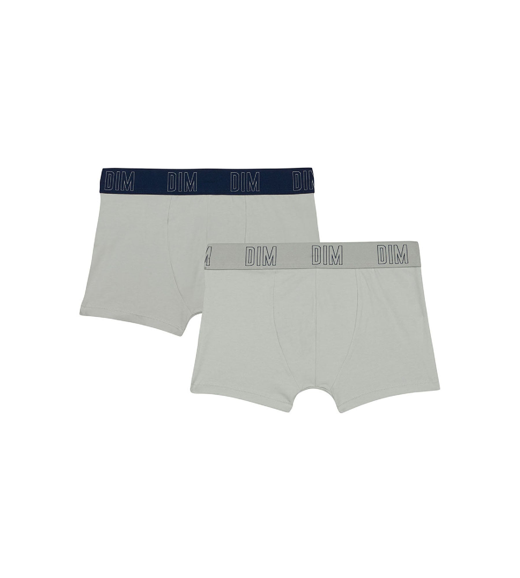 DIM 2er-Pack hellgraue Jungen-Boxershorts aus Bio-Baumwolle - DIM Skin Care