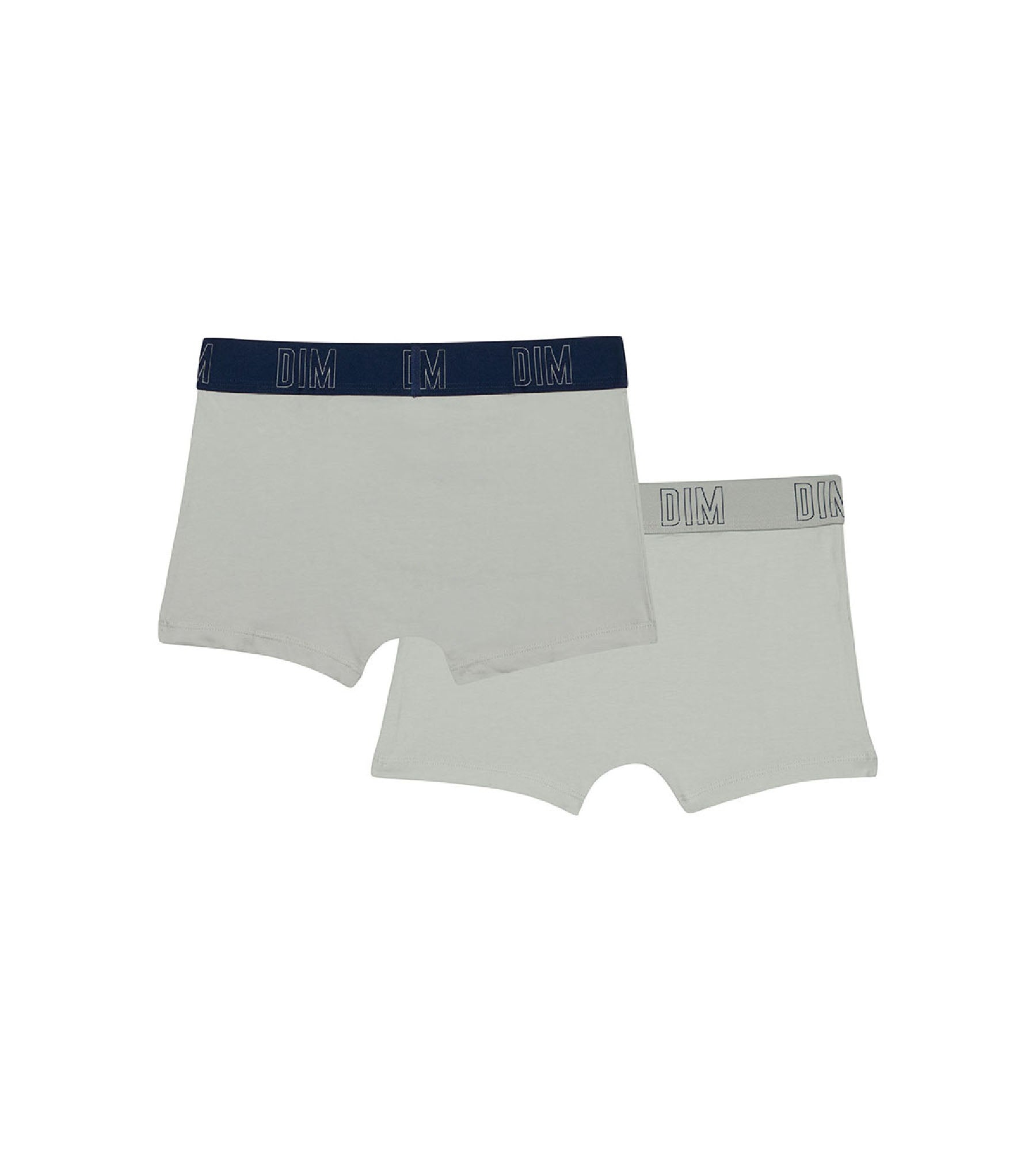 DIM 2er-Pack hellgraue Jungen-Boxershorts aus Bio-Baumwolle - DIM Skin Care