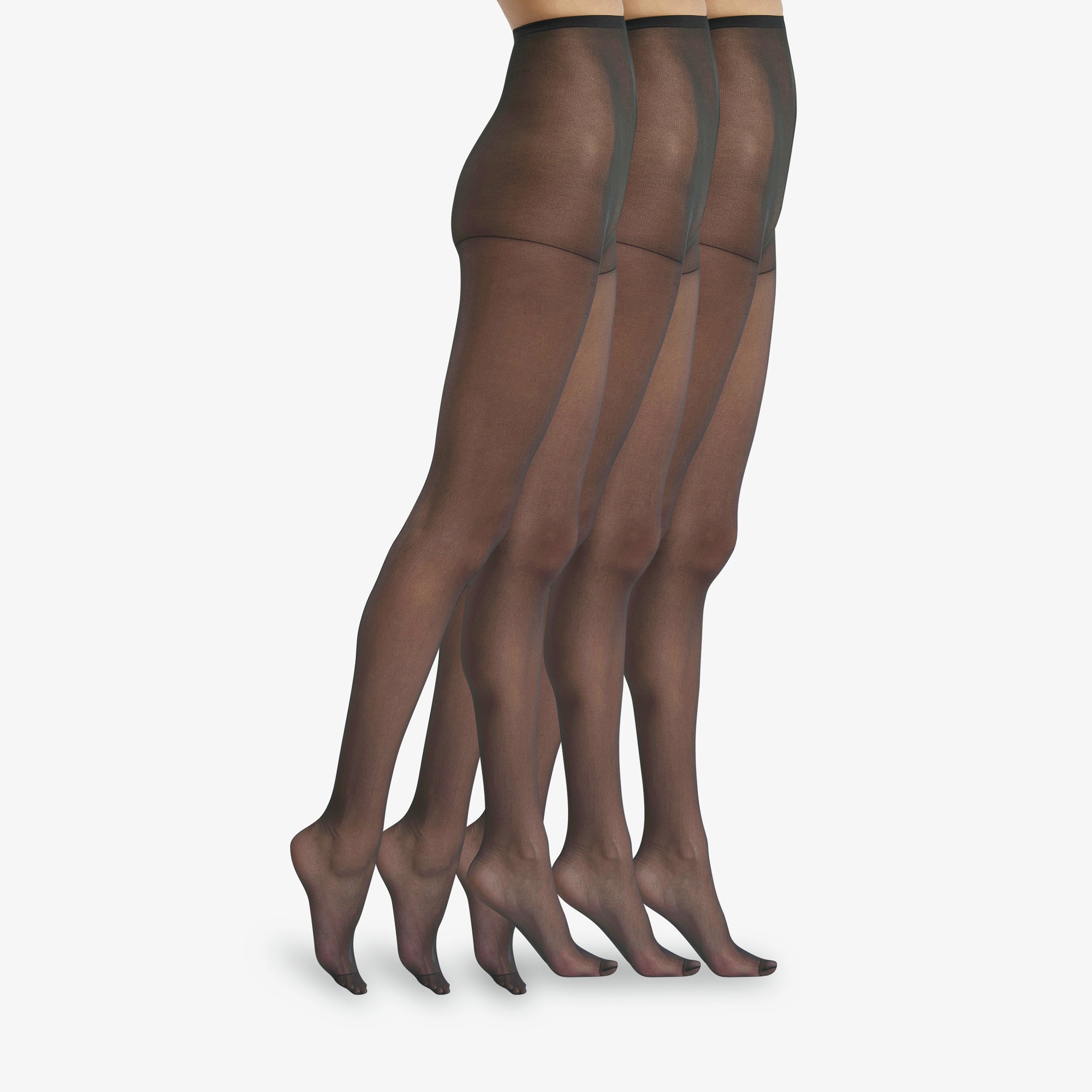 DIM 3er-Pack transparente Strumpfhosen schwarz