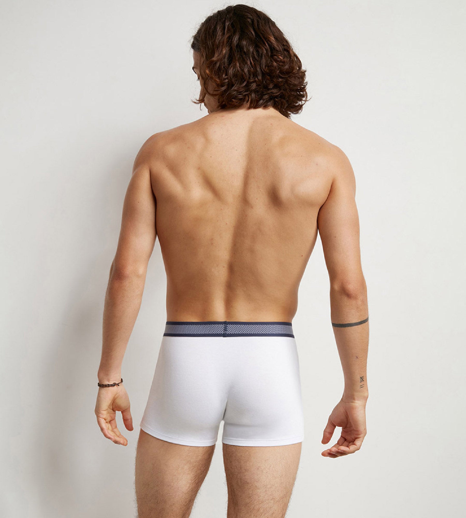 DIM Weiße Piqué Boxershorts aus Modal-Baumwolle - DIM Smart